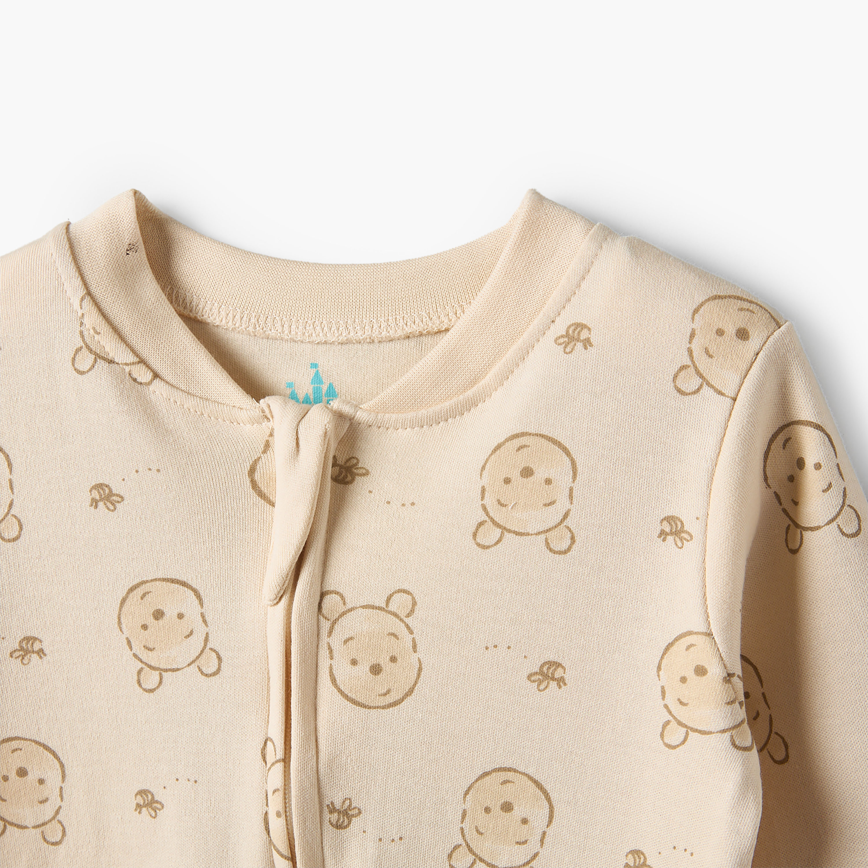 Pack of 3 Disney Cotton Mandarin Collar Long Sleeves Sleepsuit with Winnie the Pooh Print-baby-boys-clothing-nightwear-sleepsuits-image-7
