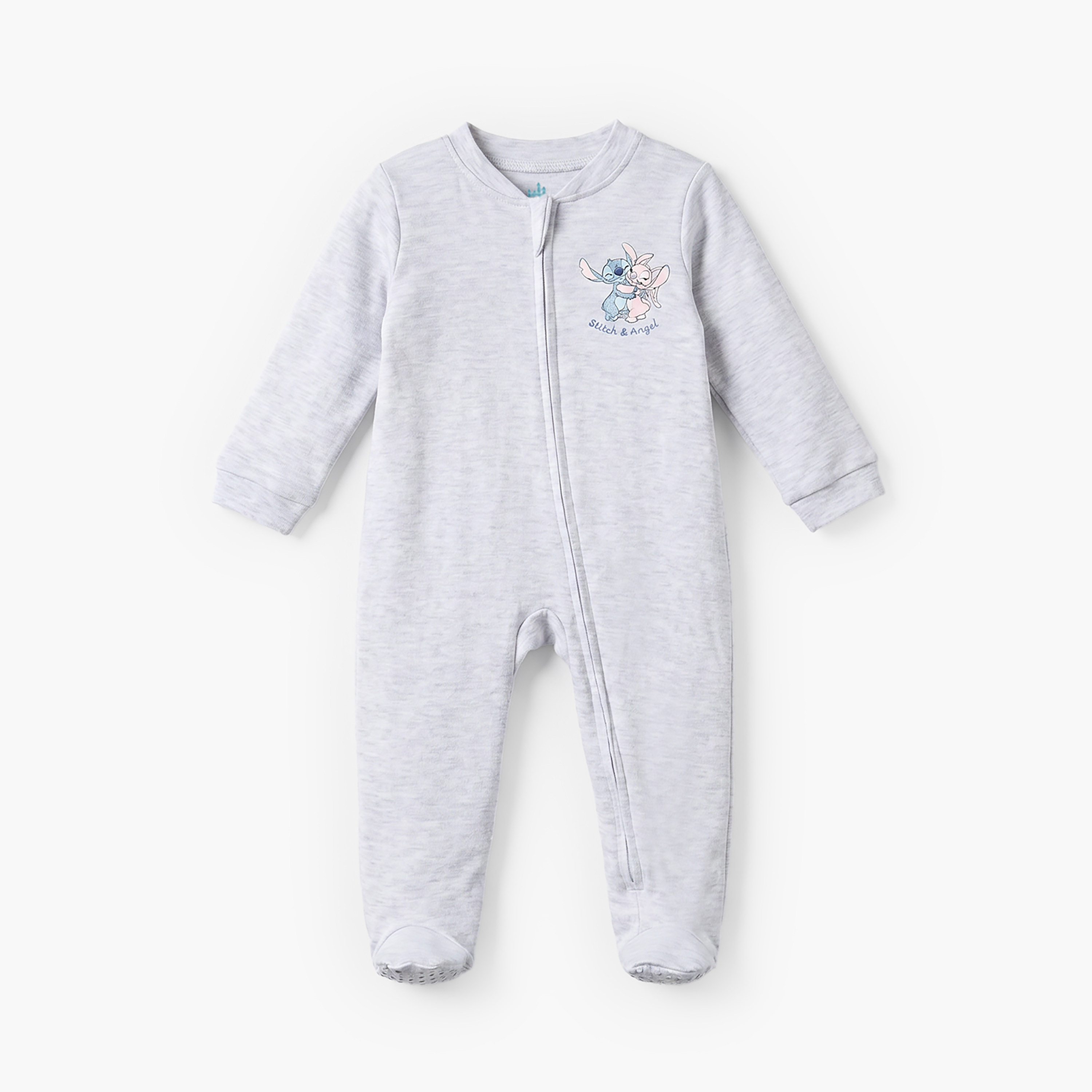 طقم بدلة نوم قطن بياقة ماندارين وأكمام طويلة بطبعات ستيتش وأنجل 3 قطع من ديزني-baby-girls-clothing-nightwear-sleepsuits-image-4