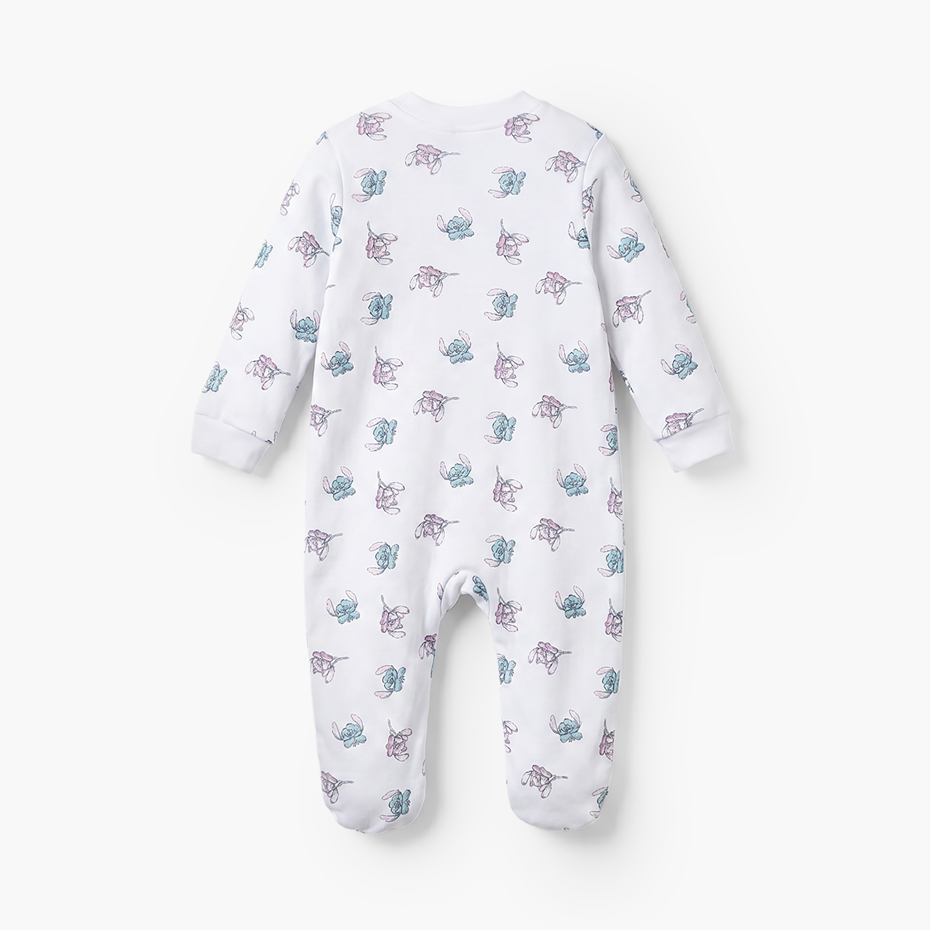 طقم بدلة نوم قطن بياقة ماندارين وأكمام طويلة بطبعات ستيتش وأنجل 3 قطع من ديزني-baby-girls-clothing-nightwear-sleepsuits-image-6