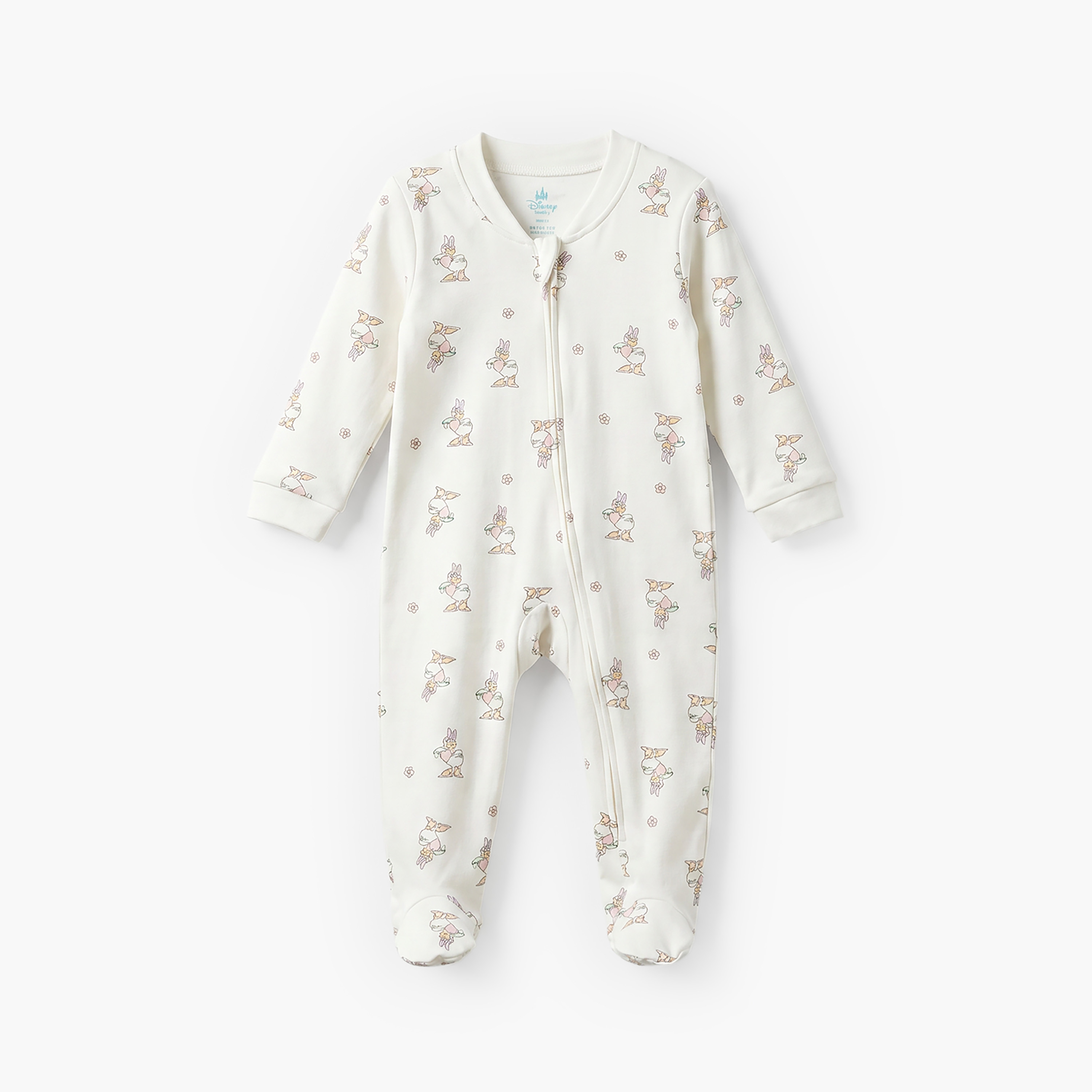 Pack of 3 Disney Cotton Mandarin Collar Long Sleeve Sleepsuit with Daisy Duck Print-baby-girls-clothing-nightwear-sleepsuits-image-4