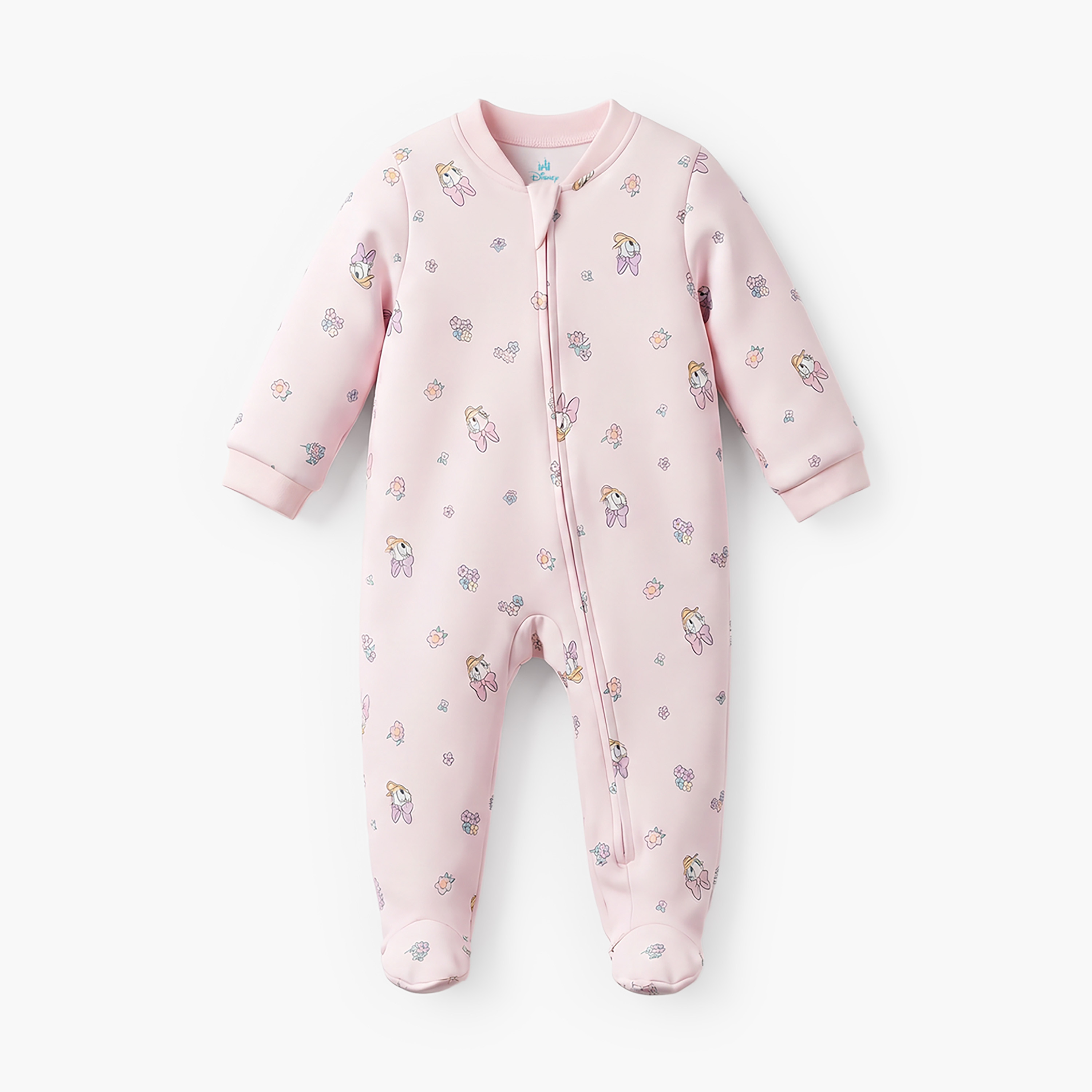 Pack of 3 Disney Cotton Mandarin Collar Long Sleeve Sleepsuit with Daisy Duck Print-baby-girls-clothing-nightwear-sleepsuits-image-5