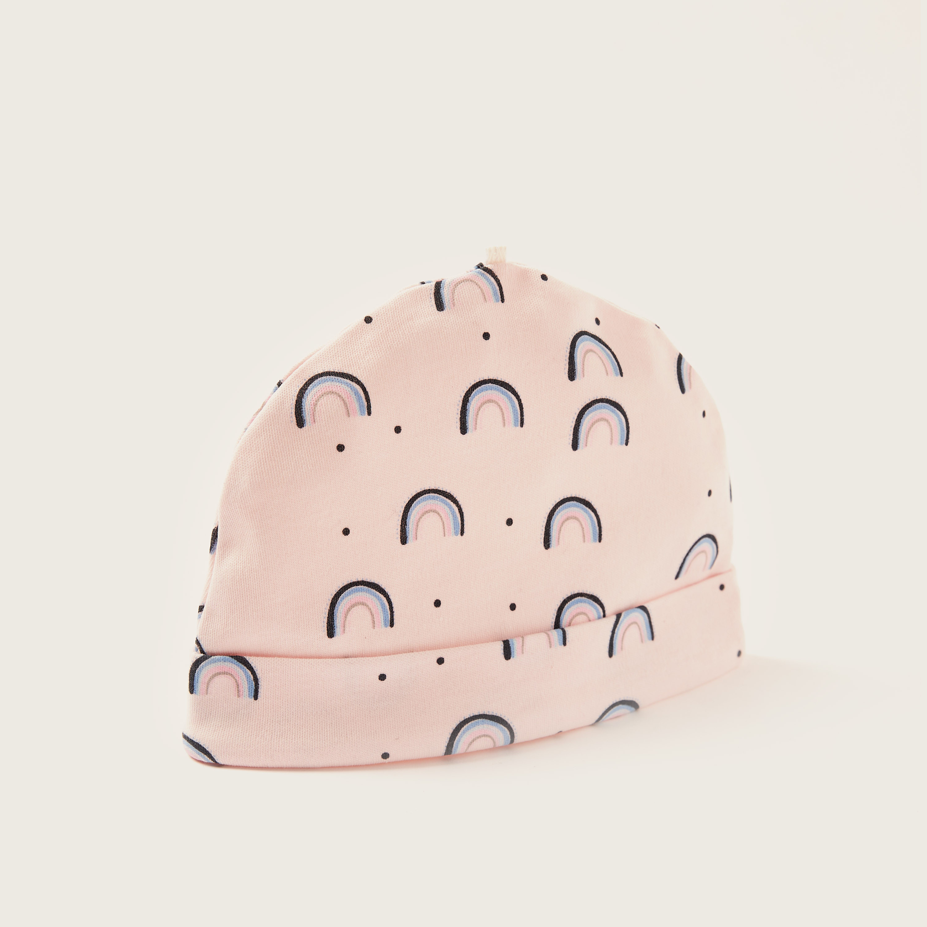 Juniors Rainbow Print Cap - Set of 2-baby-girls-accessories-caps-image-3
