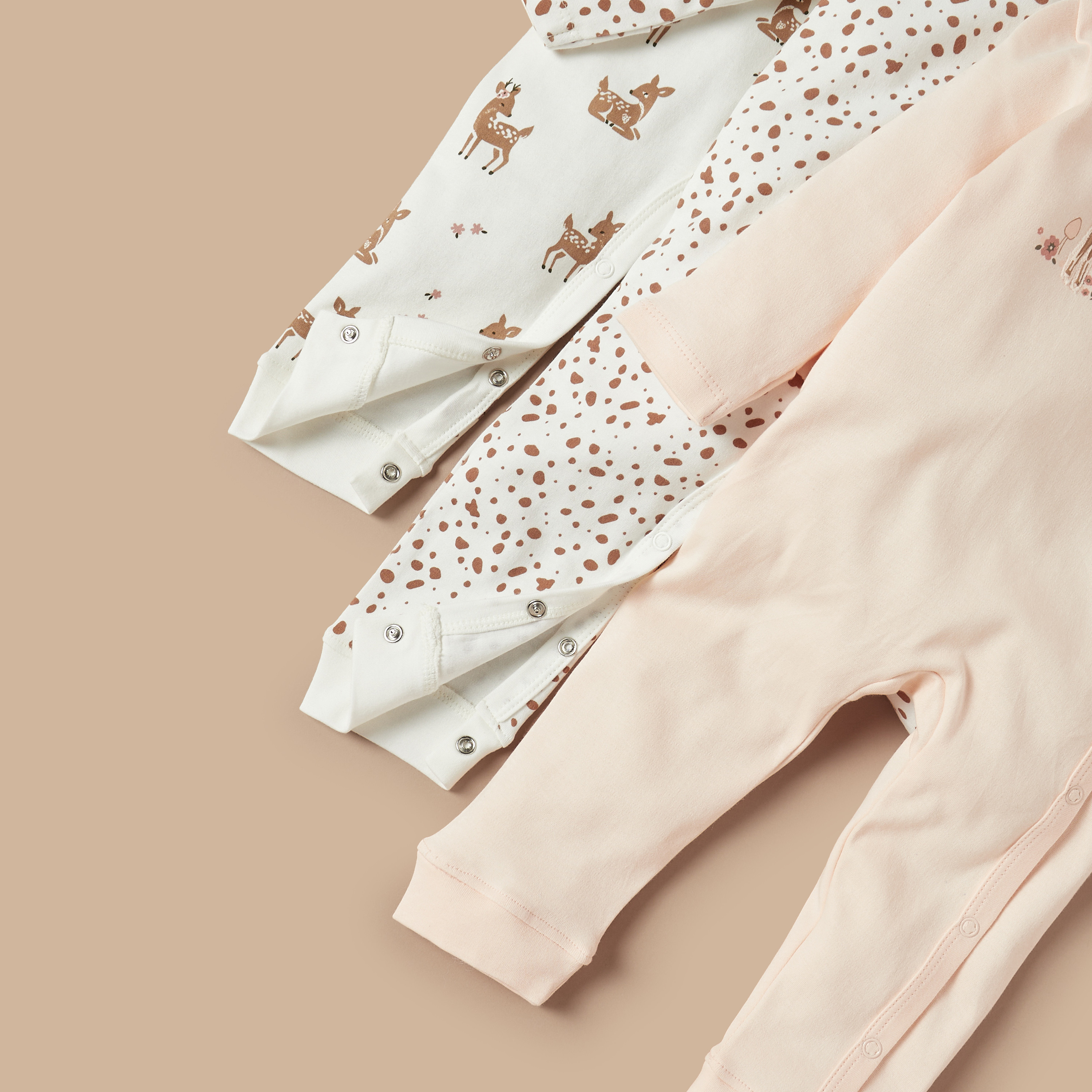 Juniors Deer Print Sleepsuit with Long Sleeves - Set of 3-promo_babyshop_Buy2for1025_KWT130126-image-6