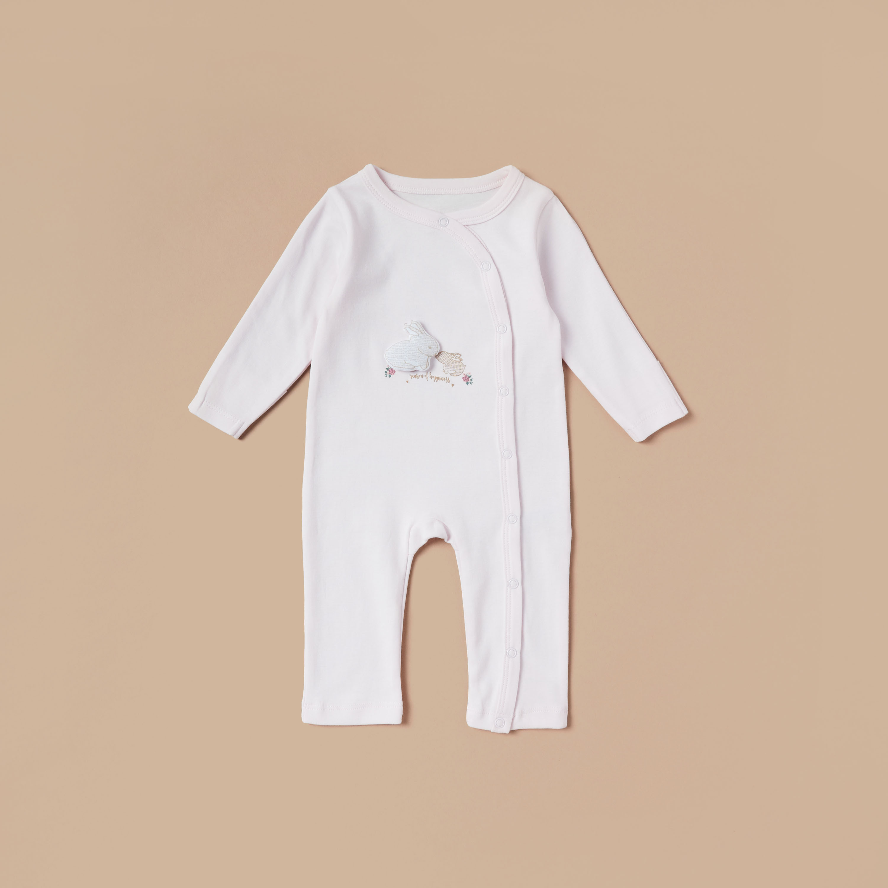 بدلة نوم بطبعات وأزرار إغلاق من جونيورز - طقم من 3 قطع-baby-girls-clothing-nightwear-sleepsuits-image-3