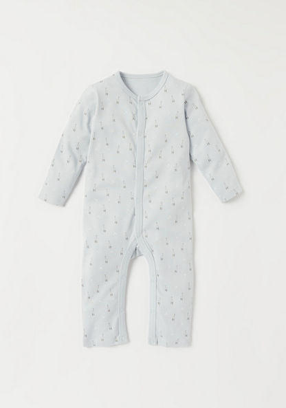 Juniors Printed Sleepsuit with Long Sleeves - Set of 3-Sleepsuits-image-1