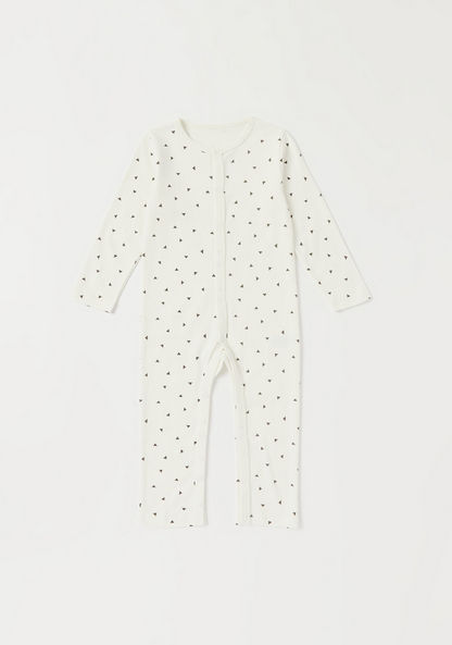 Juniors Printed Sleepsuit with Snap Button Closure - Set of 3-Sleepsuits-image-2