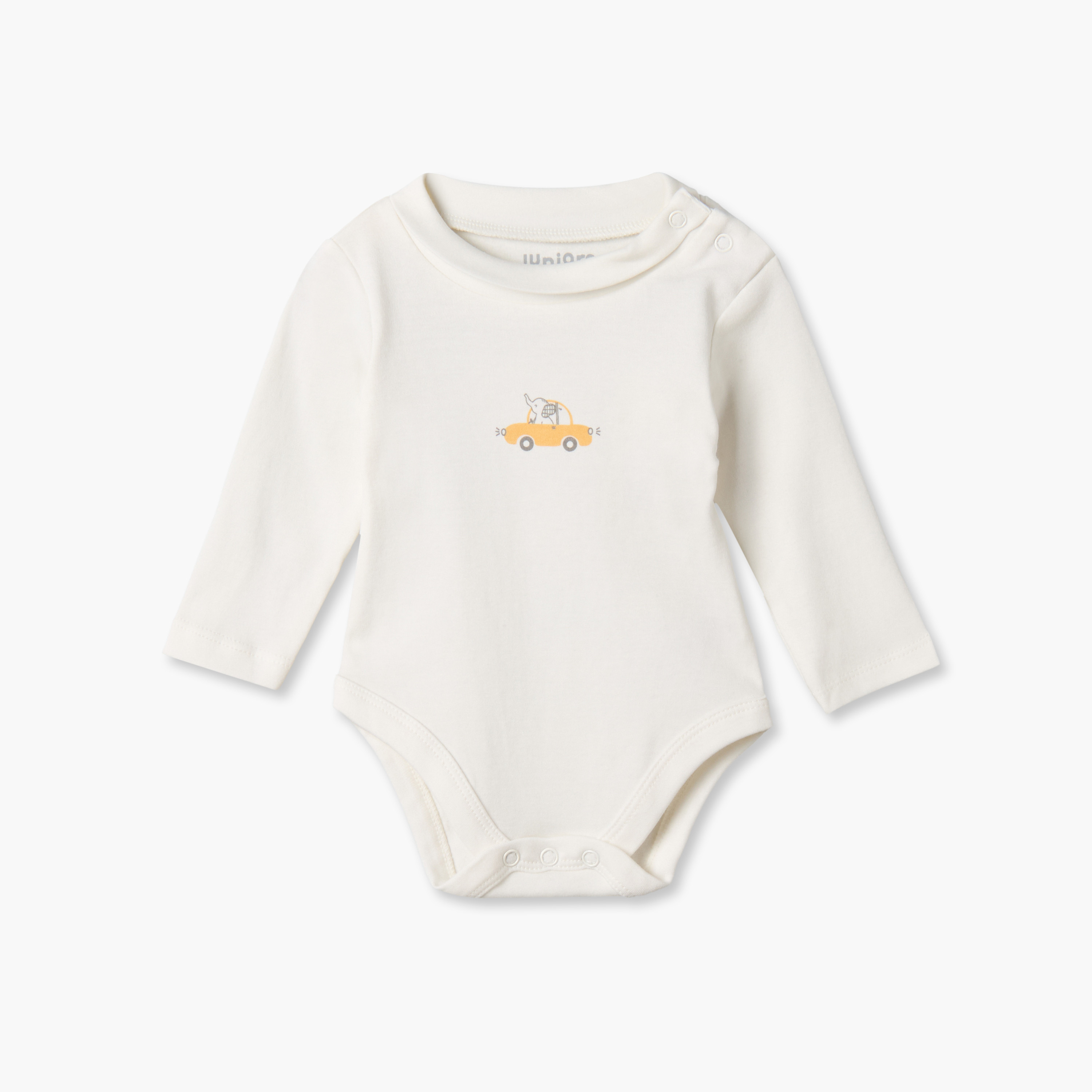 Pack of 2 Juniors Crew Neck Long Sleeves Bodysuit with Snap Button Closure-baby-boys-clothing-bodysuits-image-6