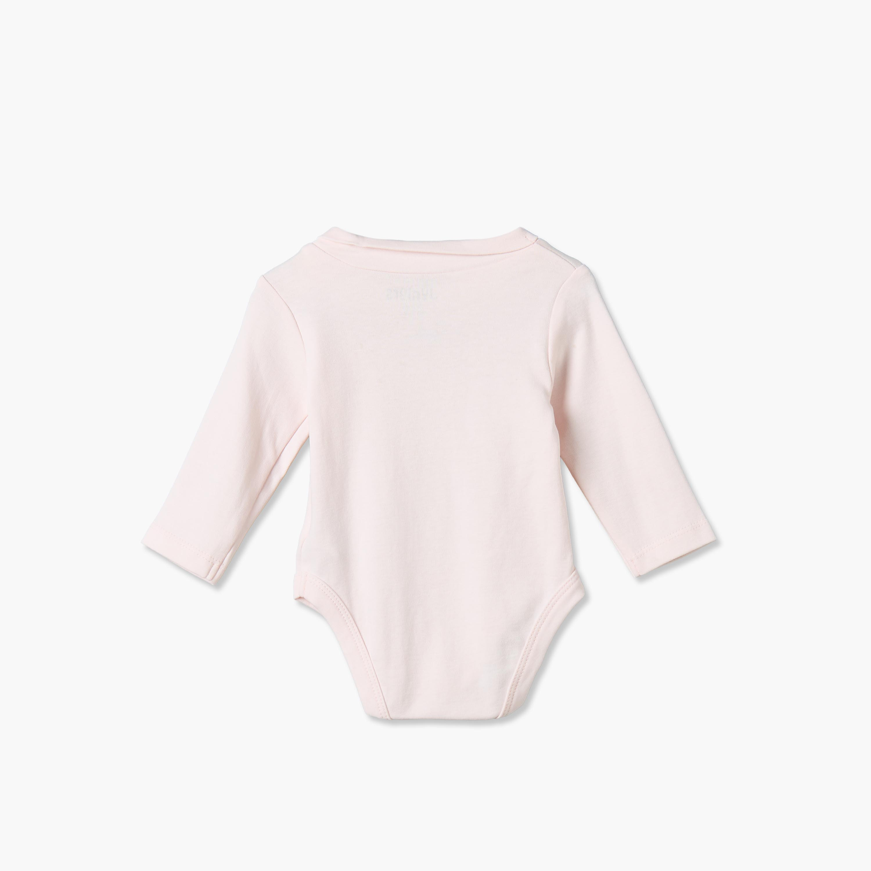 Pack of 2 Juniors Cotton Crew Neck Long Sleeves Bodysuit with Floral Print-baby-girls-clothing-winterwear-bodysuits-image-3