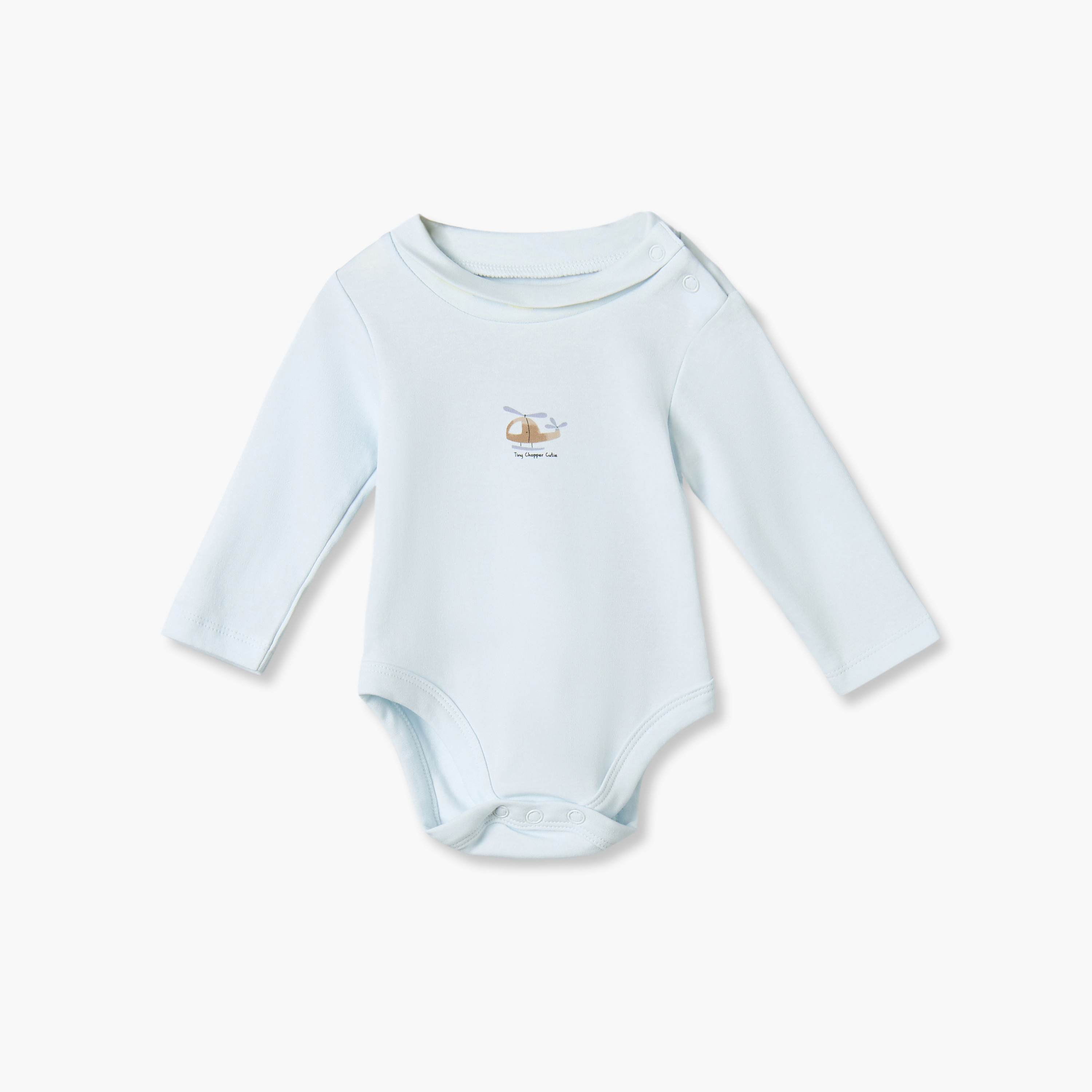 Pack of 2 Juniors Crew Neck Long Sleeves Bodysuit with Fun Print-baby-boys-clothing-bodysuits-image-2