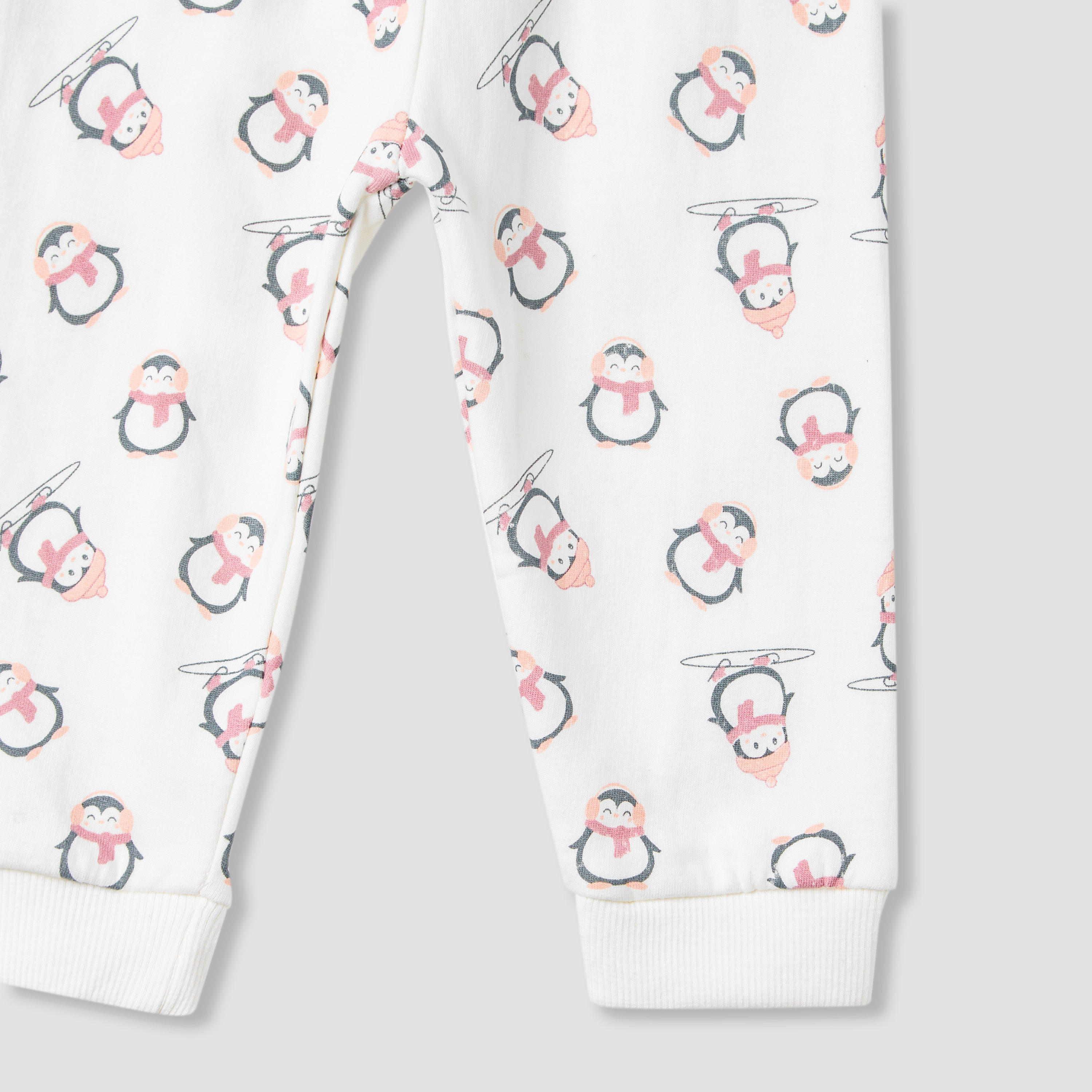 Juniors Pyjama Set with Penguin Applique - Cotton - Long Sleeves - Crew Neck-baby-girls-clothing-nightwear-pyjamasets-image-7