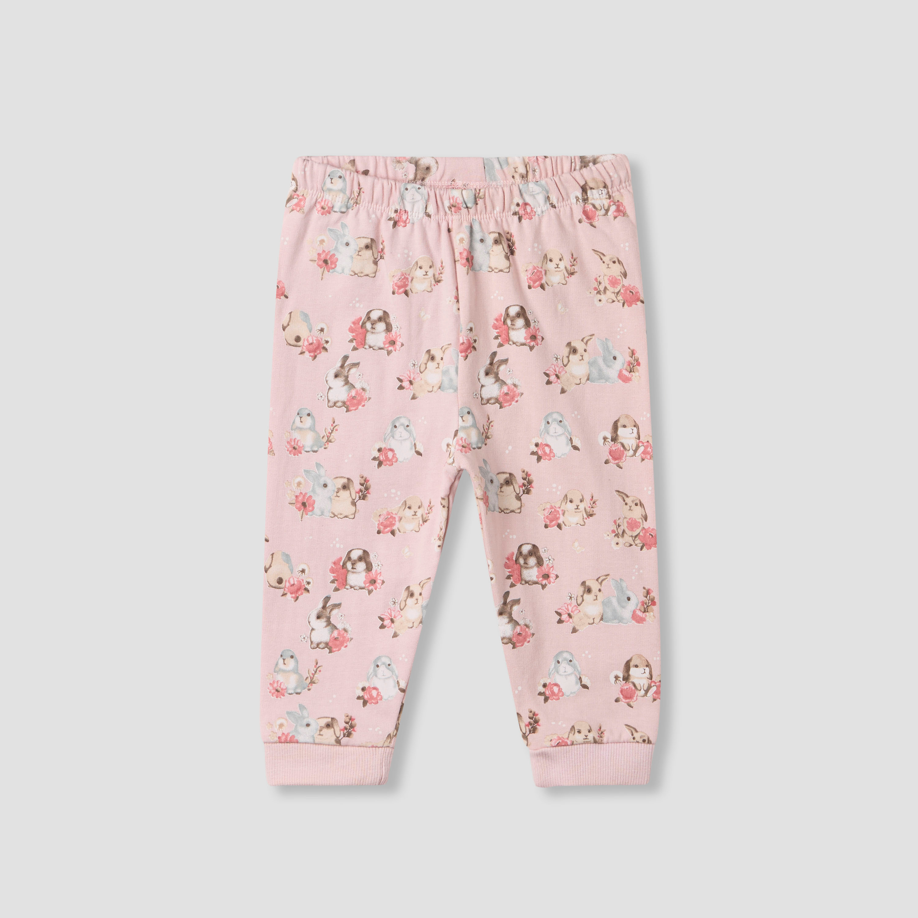 Juniors Pyjama Set with Bunny Print - Cotton - Long Sleeves - Round Neck-baby-girls-clothing-nightwear-pyjamasets-image-3