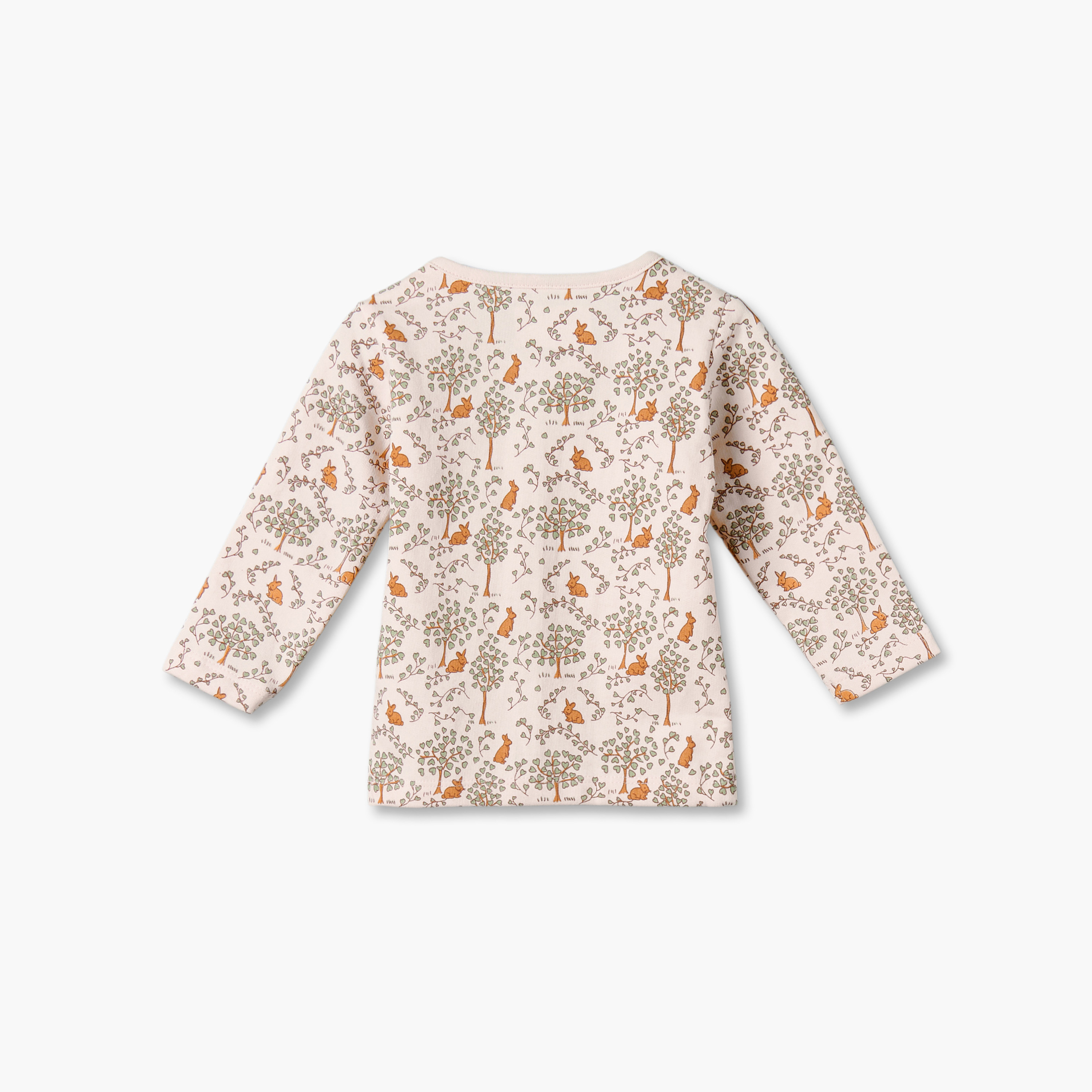 Juniors Cotton Round Neck Long Sleeves Pyjama Set with Rabbit Print-baby-girls-clothing-nightwear-pyjamasets-image-4
