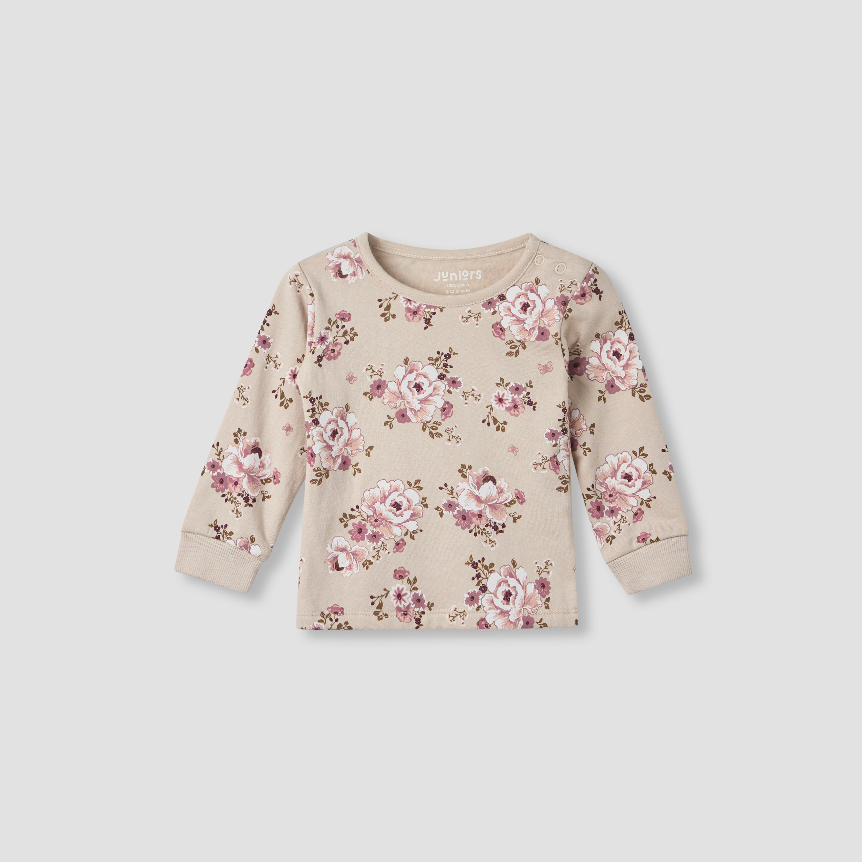 Juniors Pyjama Set with Floral Print - Cotton - Long Sleeves - Round Neck-baby-girls-clothing-nightwear-pyjamasets-image-2