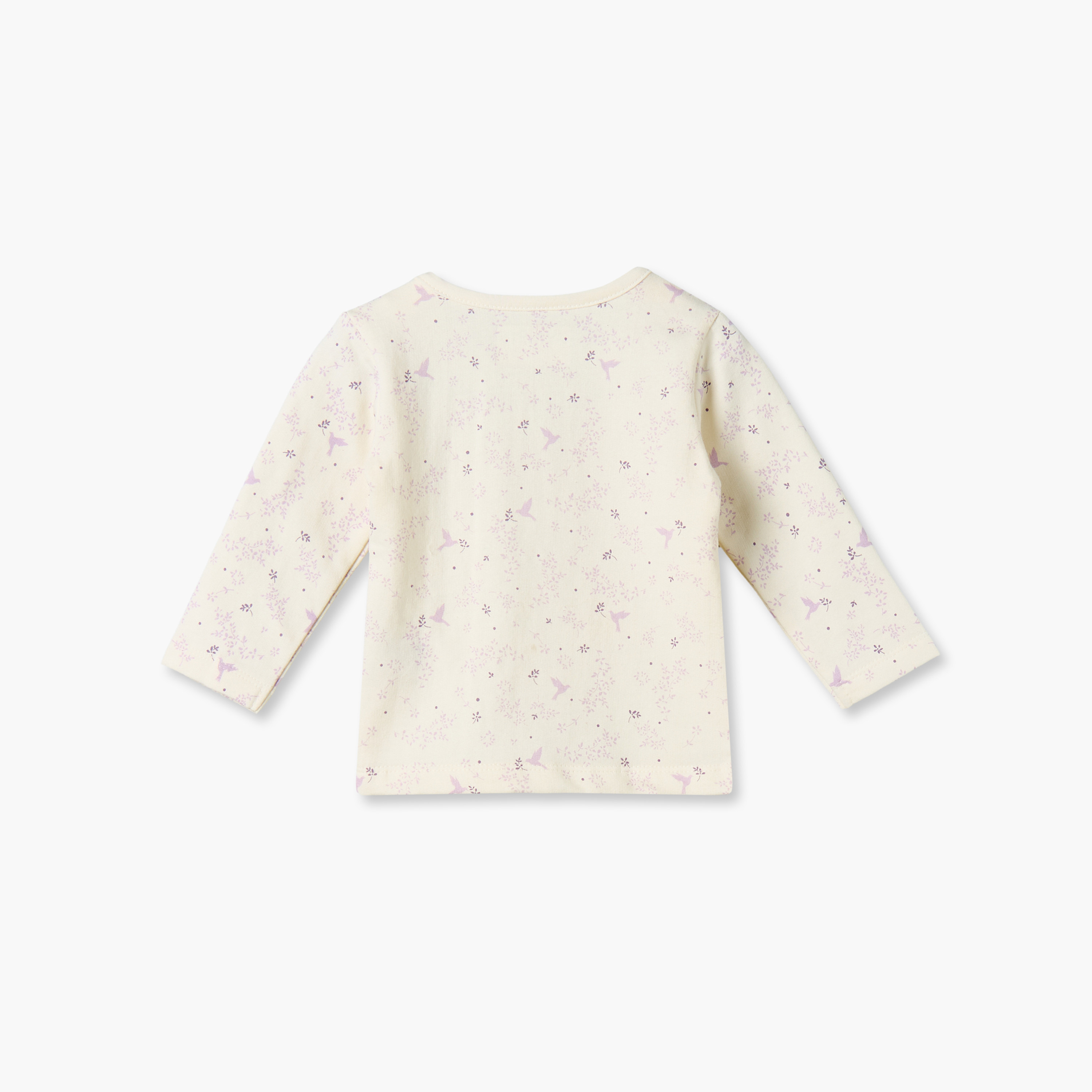 Juniors Cotton Round Neck Long Sleeves Pyjama Set with Floral Print-baby-girls-clothing-nightwear-pyjamasets-image-4