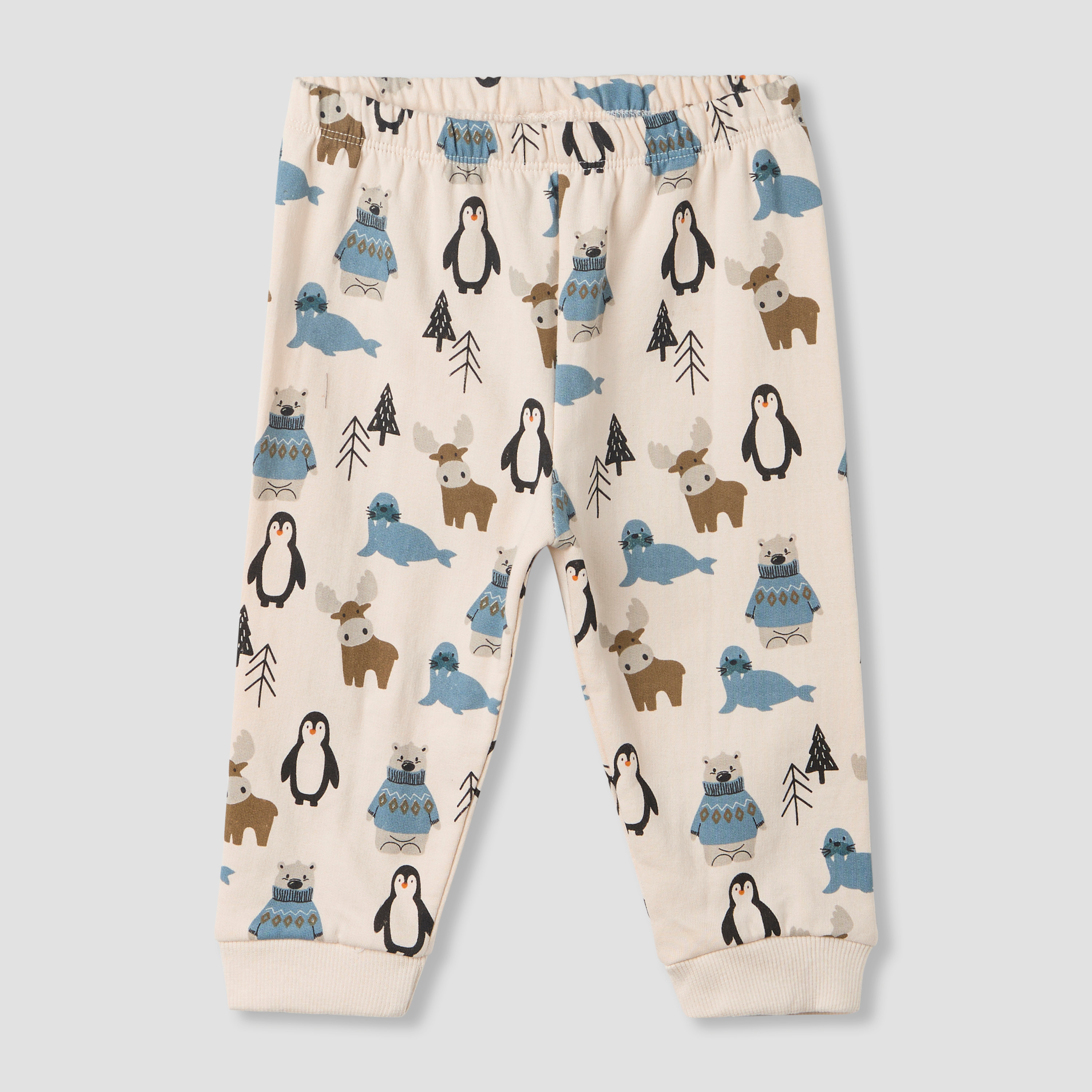 Juniors Pyjama Set with Arctic Animal Print - Cotton - Long Sleeves - Crew Neck-baby-boys-clothing-nightwear-pyjamasets-image-3