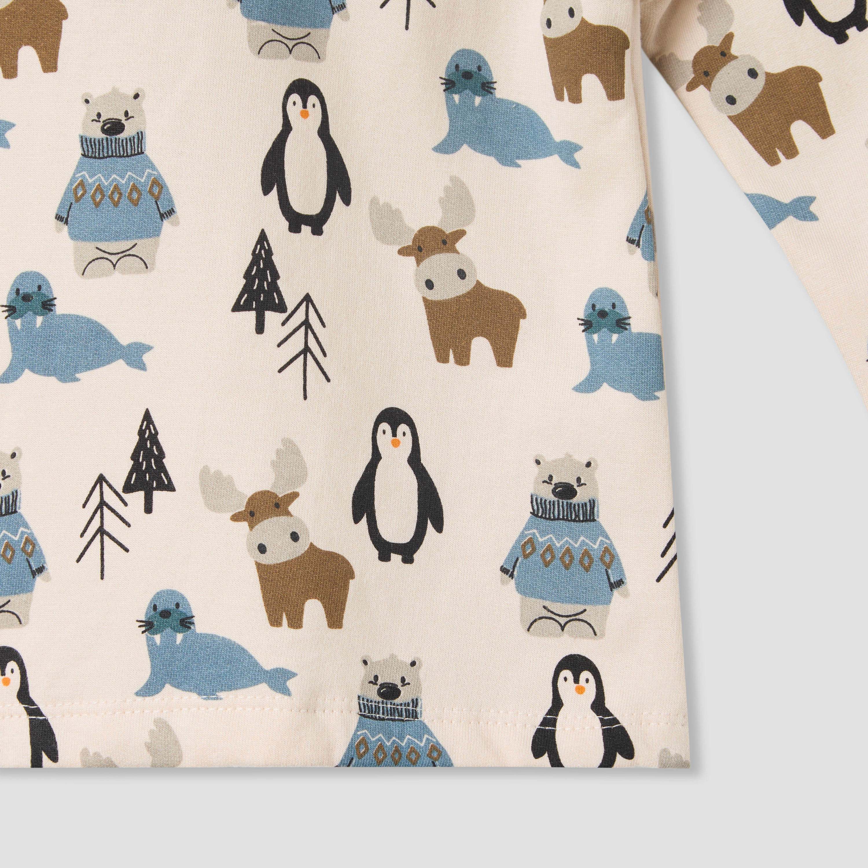Juniors Pyjama Set with Arctic Animal Print - Cotton - Long Sleeves - Crew Neck-baby-boys-clothing-nightwear-pyjamasets-image-5