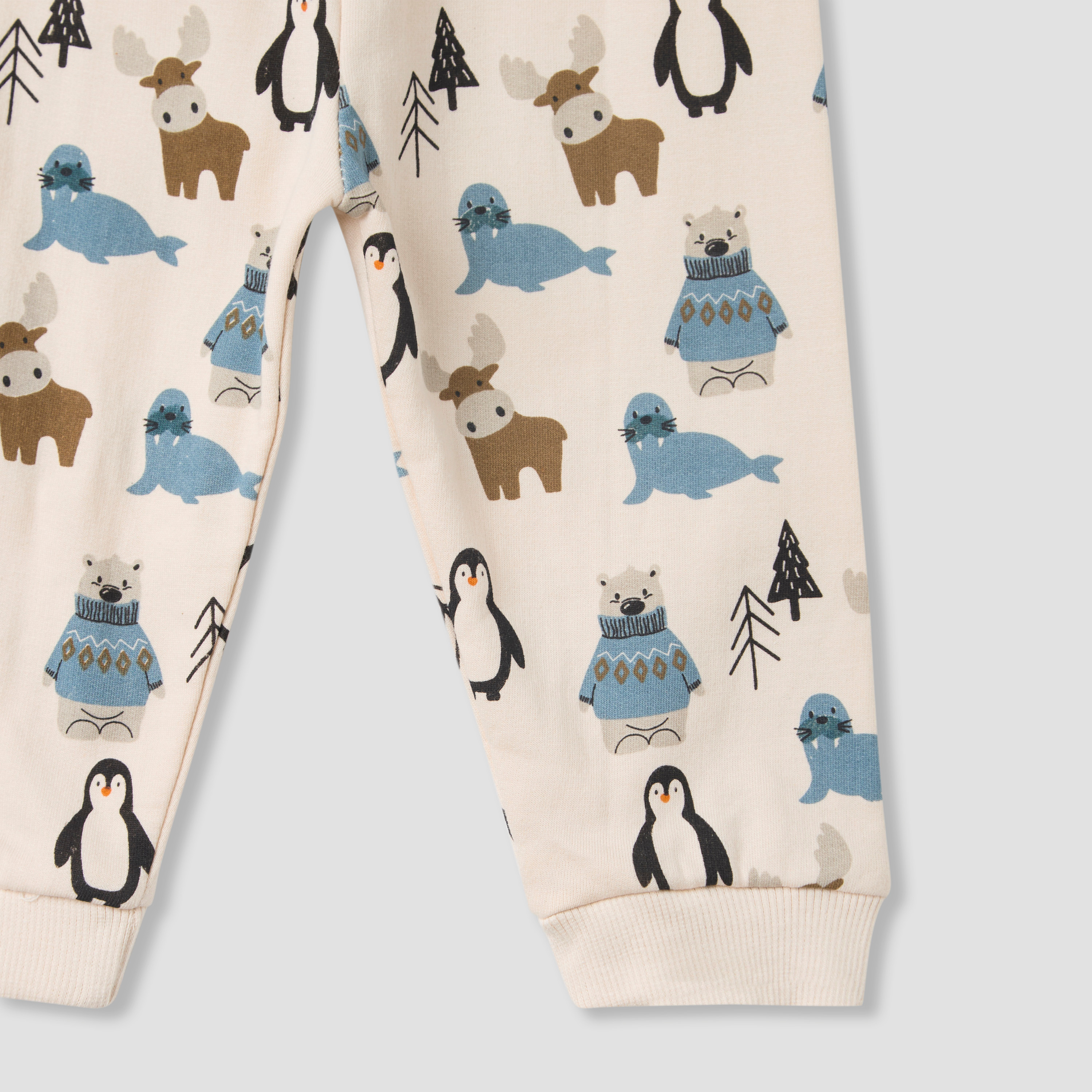Juniors Pyjama Set with Arctic Animal Print - Cotton - Long Sleeves - Crew Neck-baby-boys-clothing-nightwear-pyjamasets-image-7