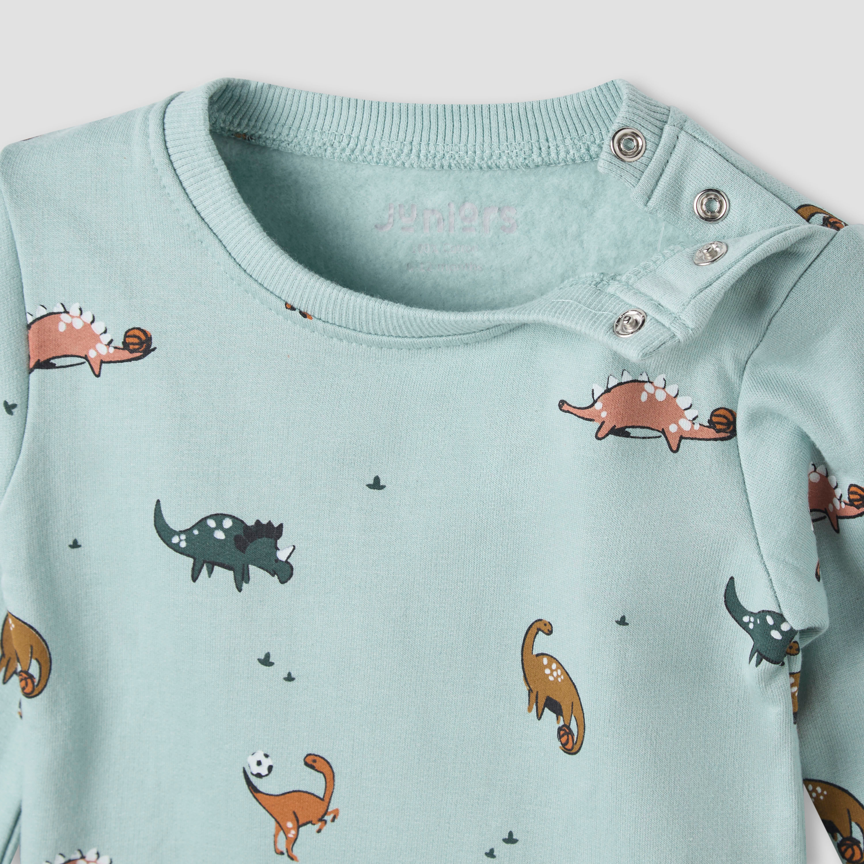Juniors Pyjama Set with Dinosaur Print - Cotton - Long Sleeves - Round Neck-baby-boys-clothing-nightwear-pyjamasets-image-4