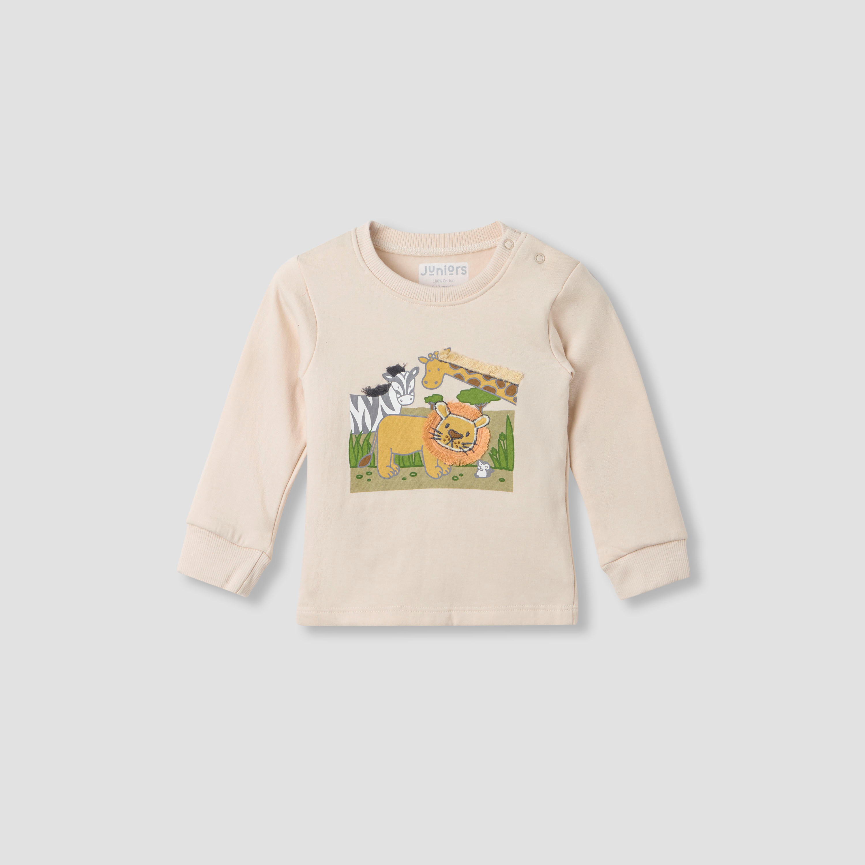Juniors Pyjama Set with Animal Applique Detail - Cotton - Long Sleeves - Crew Neck-baby-boys-clothing-nightwear-pyjamasets-image-2