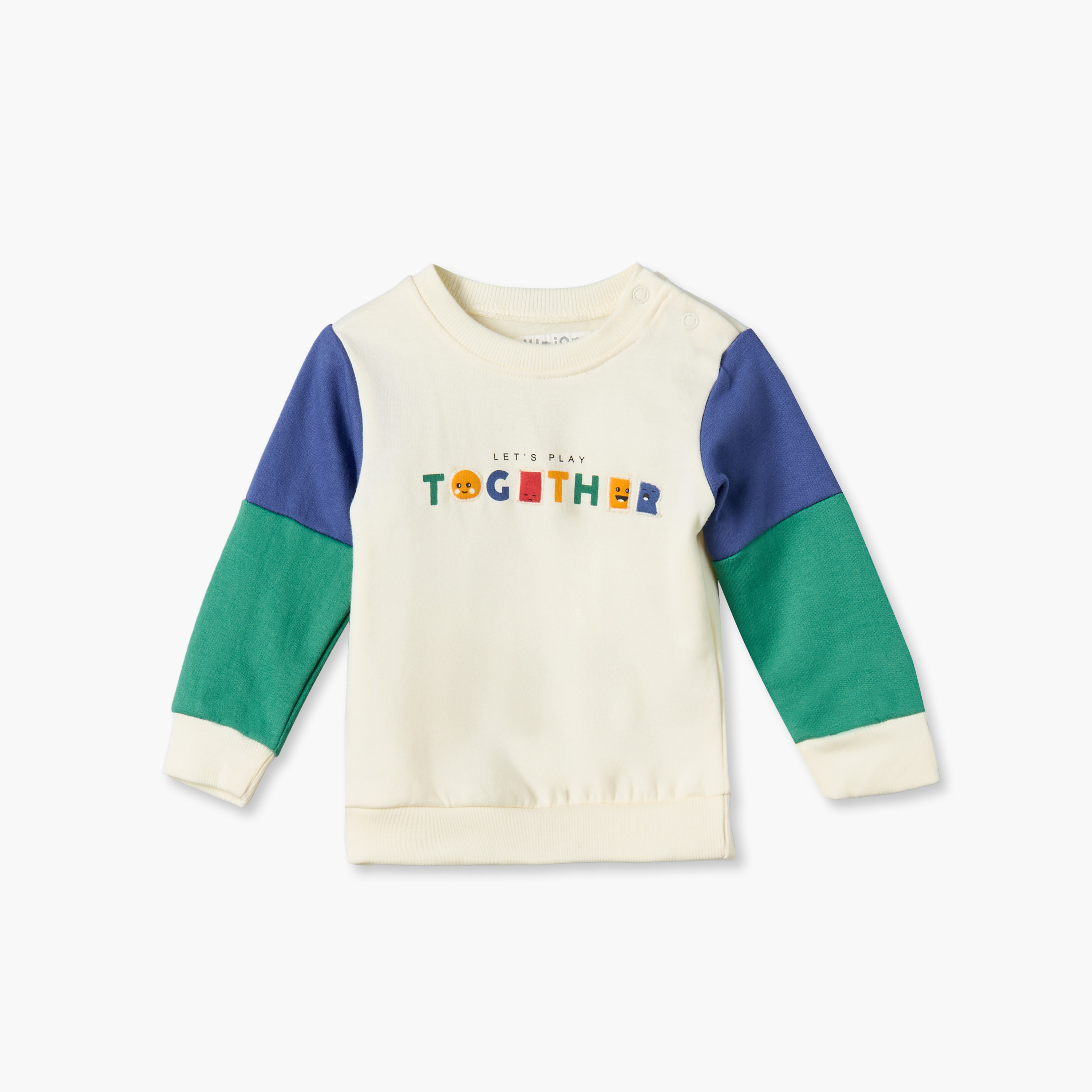 طقم بيجاما قطن بياقة ضيقة وأكمام طويلة وألواح بقوالب ملونة من جونيورز-baby-girls-clothing-nightwear-pyjamasets-image-3