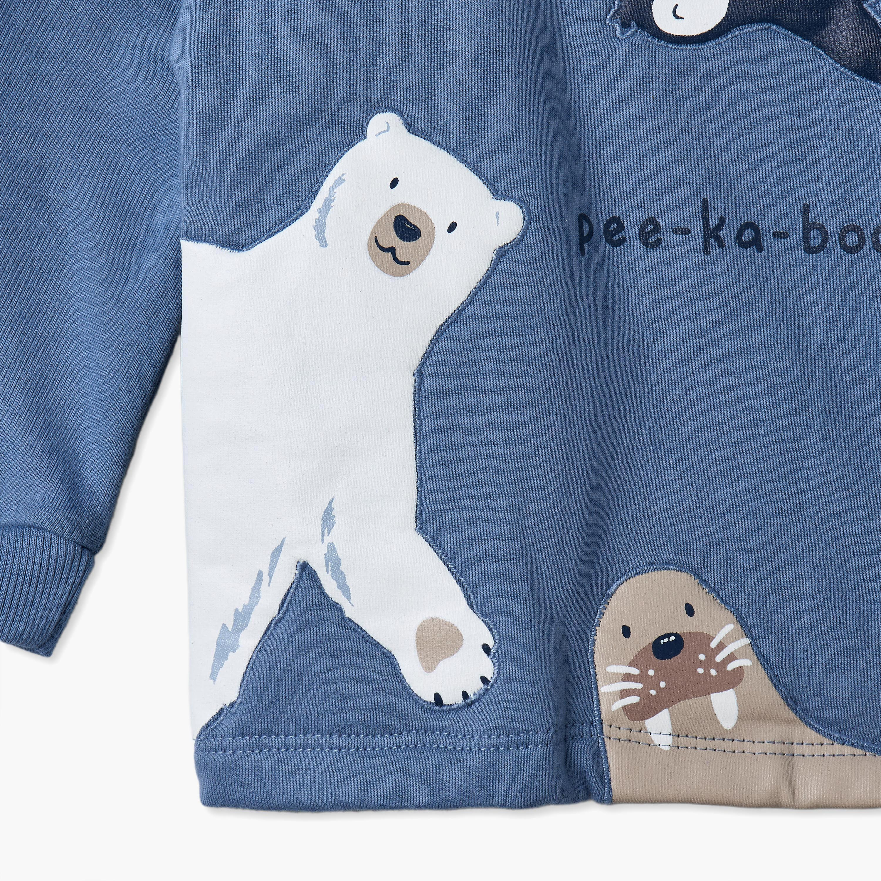 طقم بيجاما قطن بياقة ضيقة وأكمام طويلة وطبعات من جونيورز-baby-girls-clothing-nightwear-pyjamasets-image-7