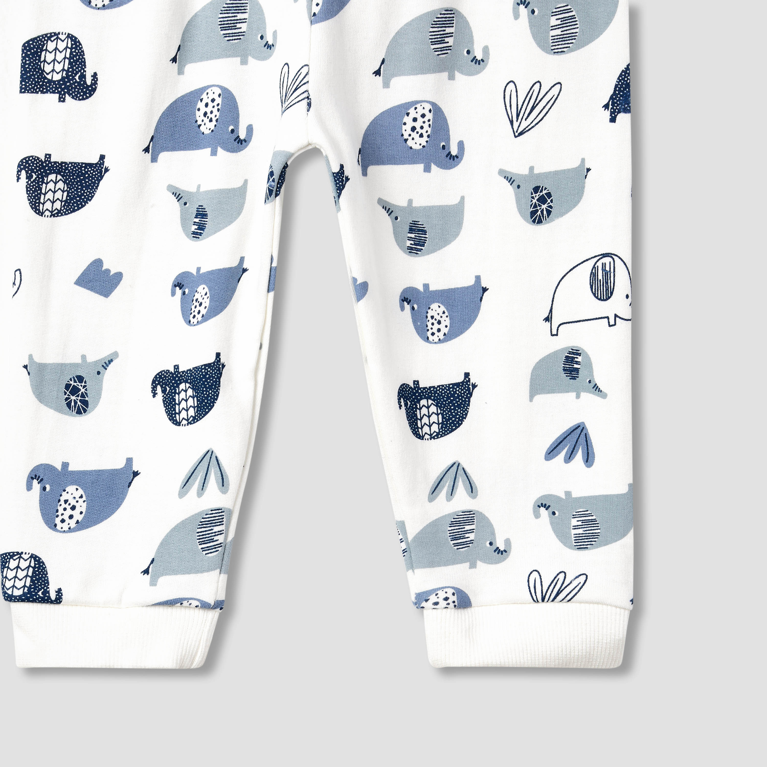 Juniors Elephant Embroidered T-shirt and Pyjama Set-baby-boys-clothing-nightwear-pyjamasets-image-7