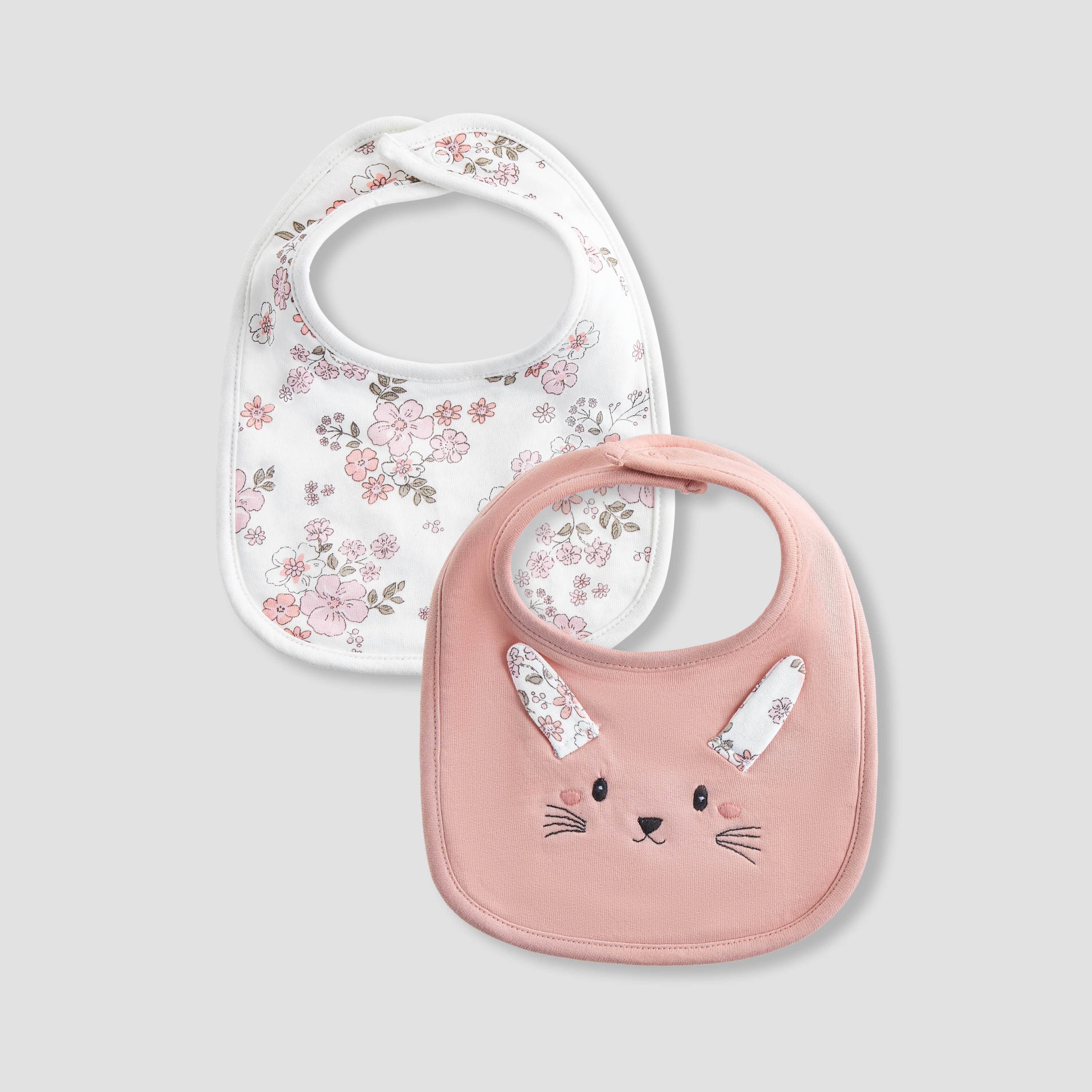 Pack of 3 Juniors Baby Bib with Snap Button Closure-baby-feeding-bibs-image-1