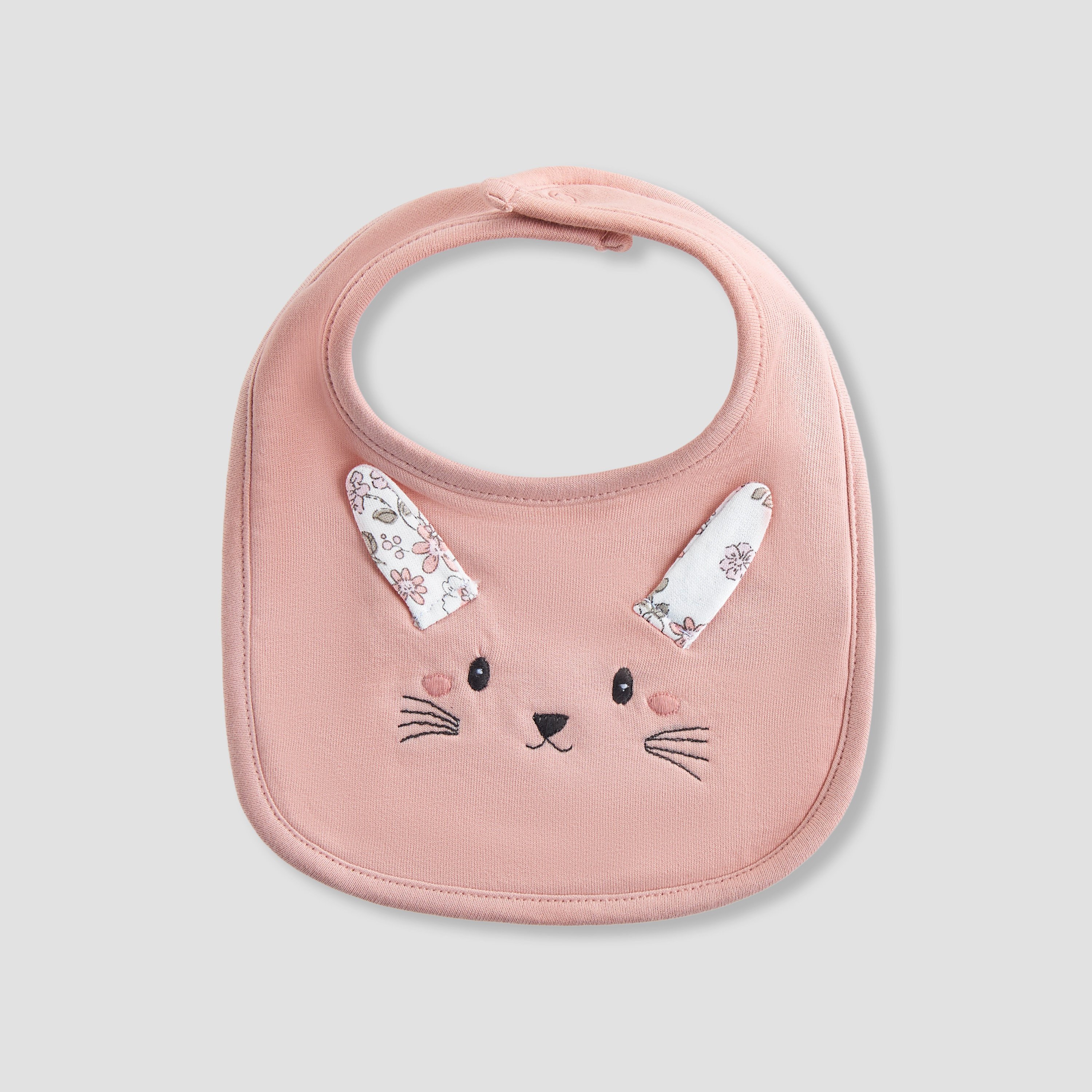 Pack of 3 Juniors Baby Bib with Snap Button Closure-baby-feeding-bibs-image-3