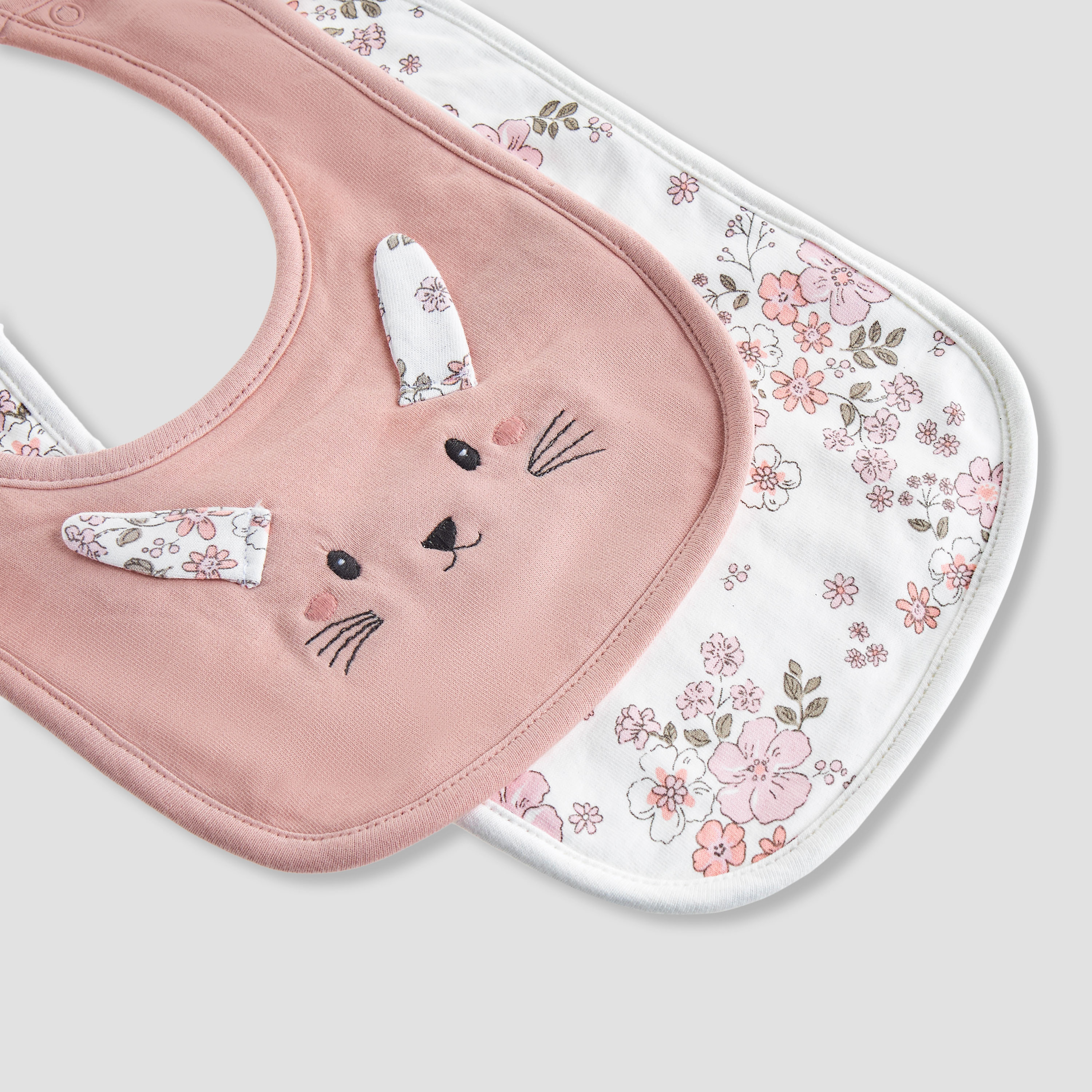 Pack of 3 Juniors Baby Bib with Snap Button Closure-baby-feeding-bibs-image-5