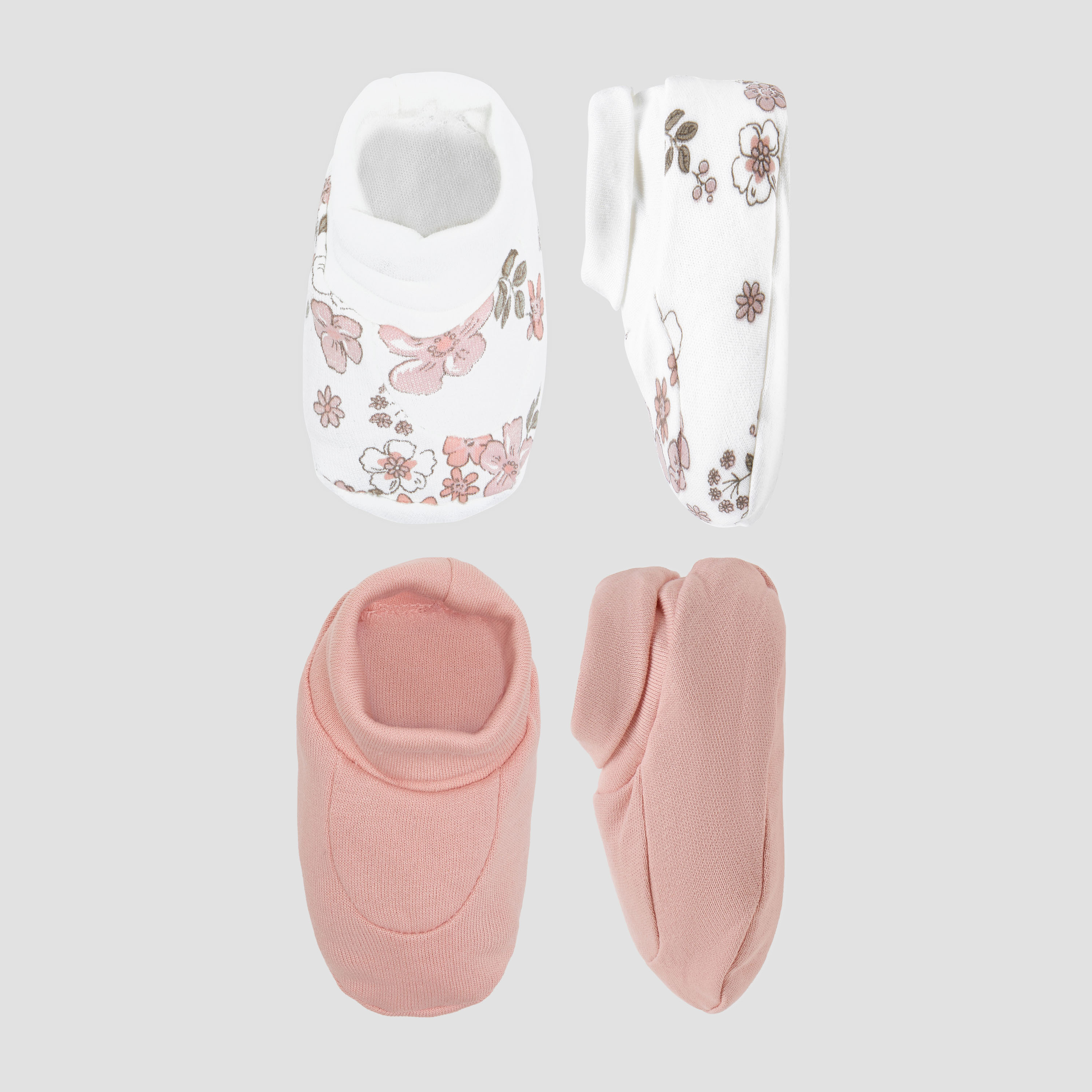 Juniors Booties with Assorted Design, Set of 2-baby-girls-shoes-booties-image-1