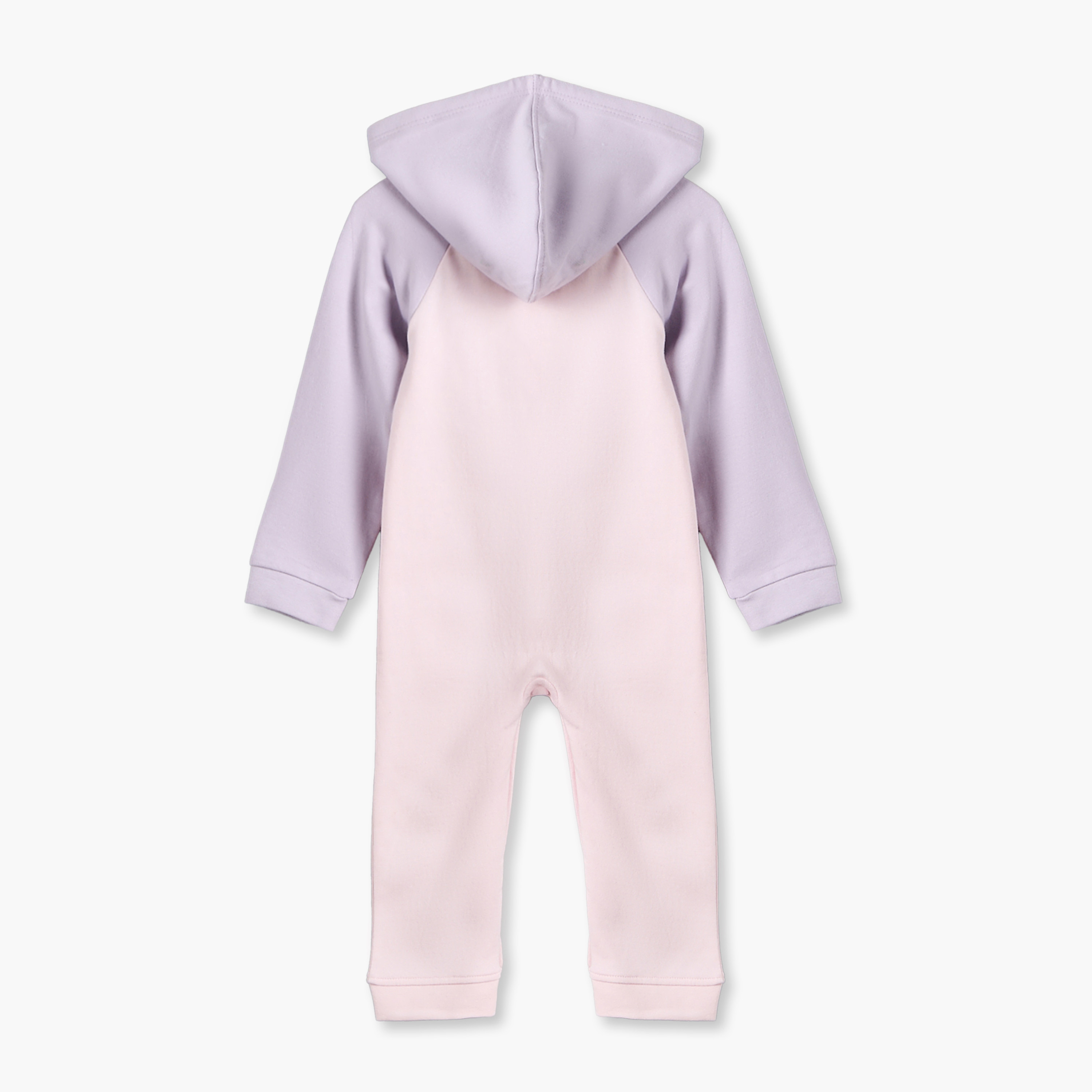 Juniors Cotton Hooded Long Sleeves Sleepsuit with Snap Button Closure-baby-girls-clothing-nightwear-sleepsuits-image-3