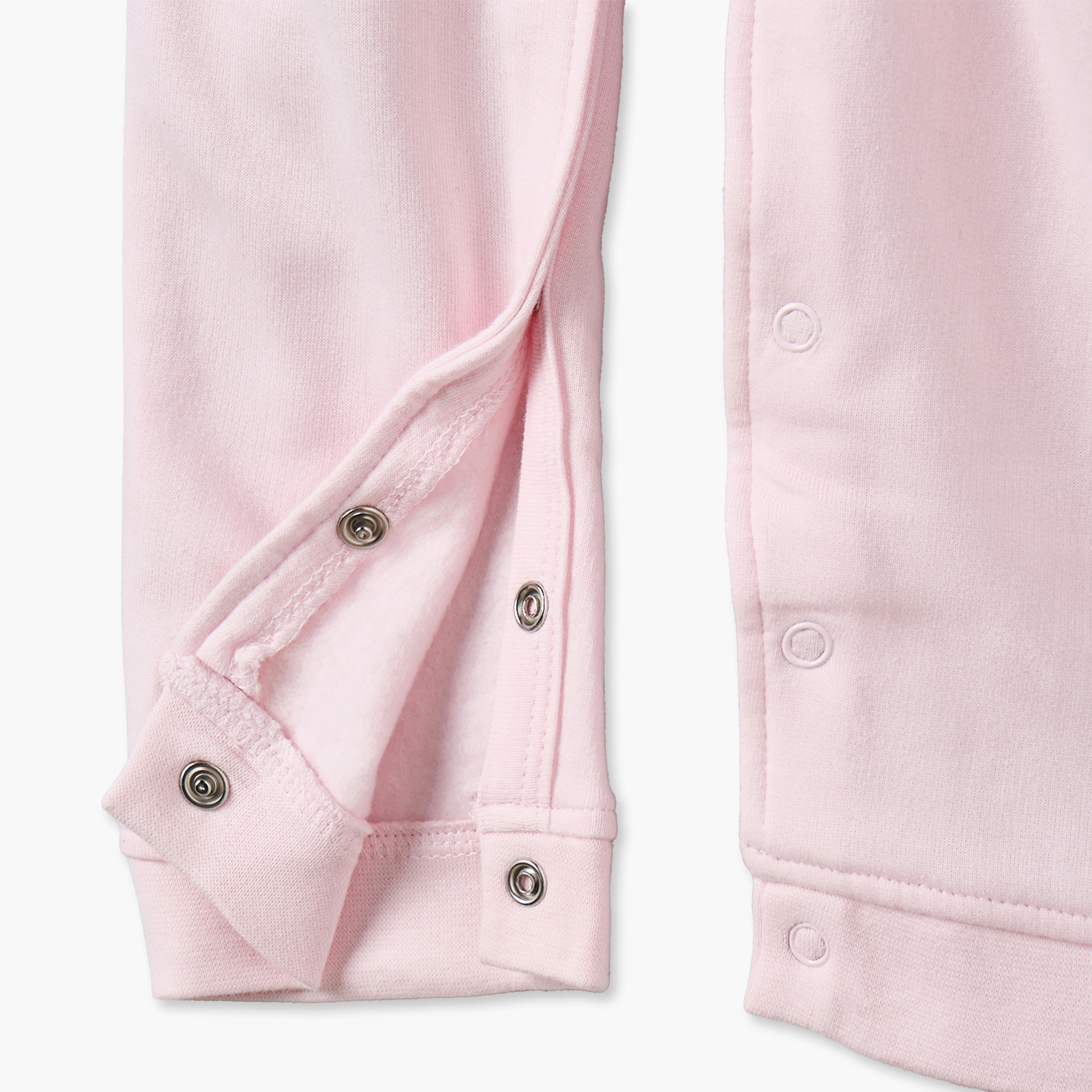 Juniors Cotton Hooded Long Sleeves Sleepsuit with Snap Button Closure-baby-girls-clothing-nightwear-sleepsuits-image-5