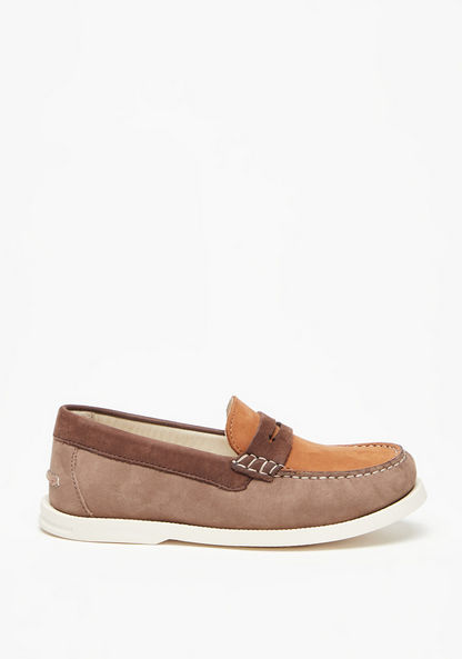 Mister Duchini Slip-On Moccasins with Stitch Detail-Boy%27s Casual Shoes-image-0