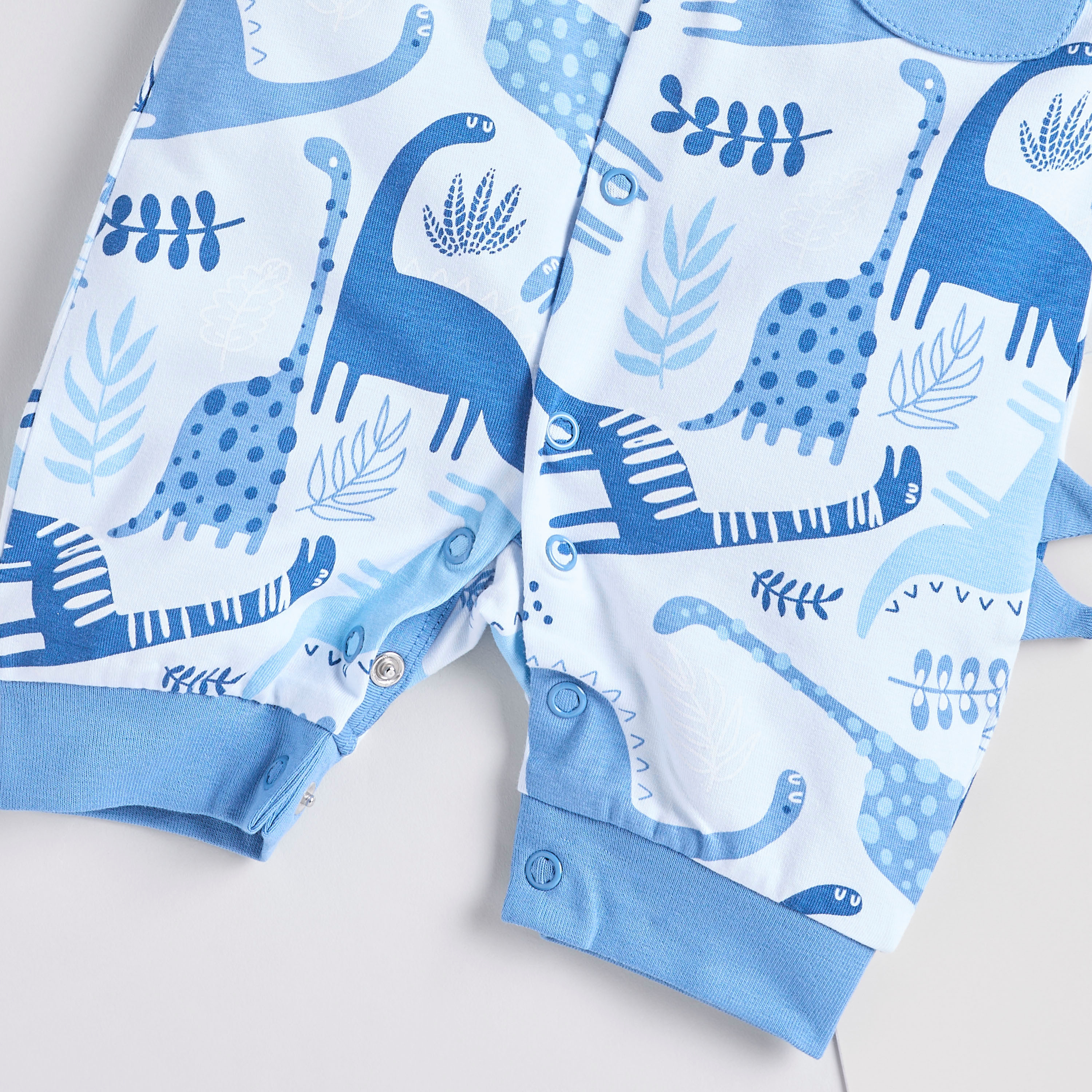 Juniors All-Over Dinosaur Print Romper with Short Sleeves-baby-boys-clothing-winterwear-rompers-image-3