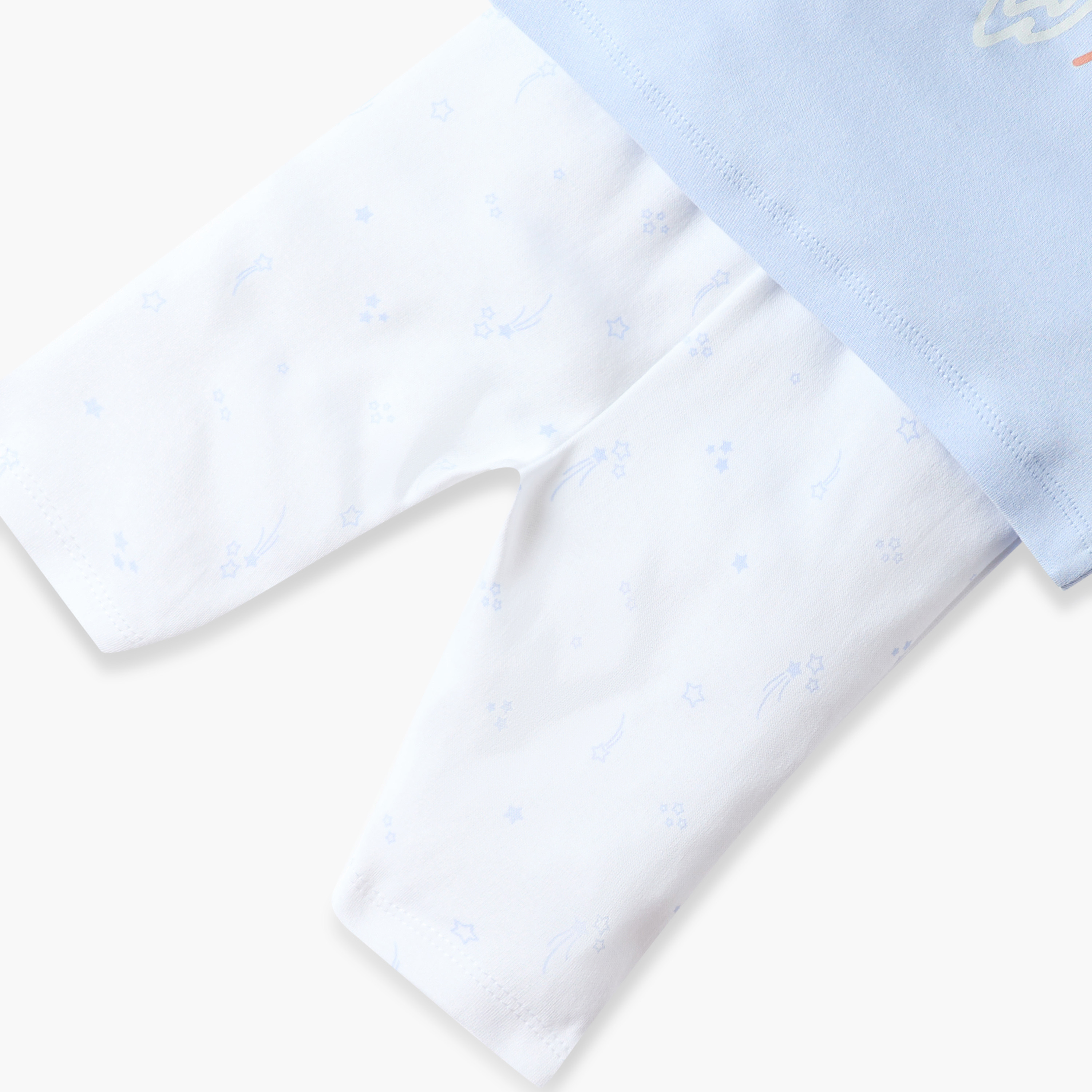 Juniors Rocket Print Long Sleeves T-shirt and Elasticated Pyjama Set-baby-boys-clothing-nightwear-pyjamasets-image-4
