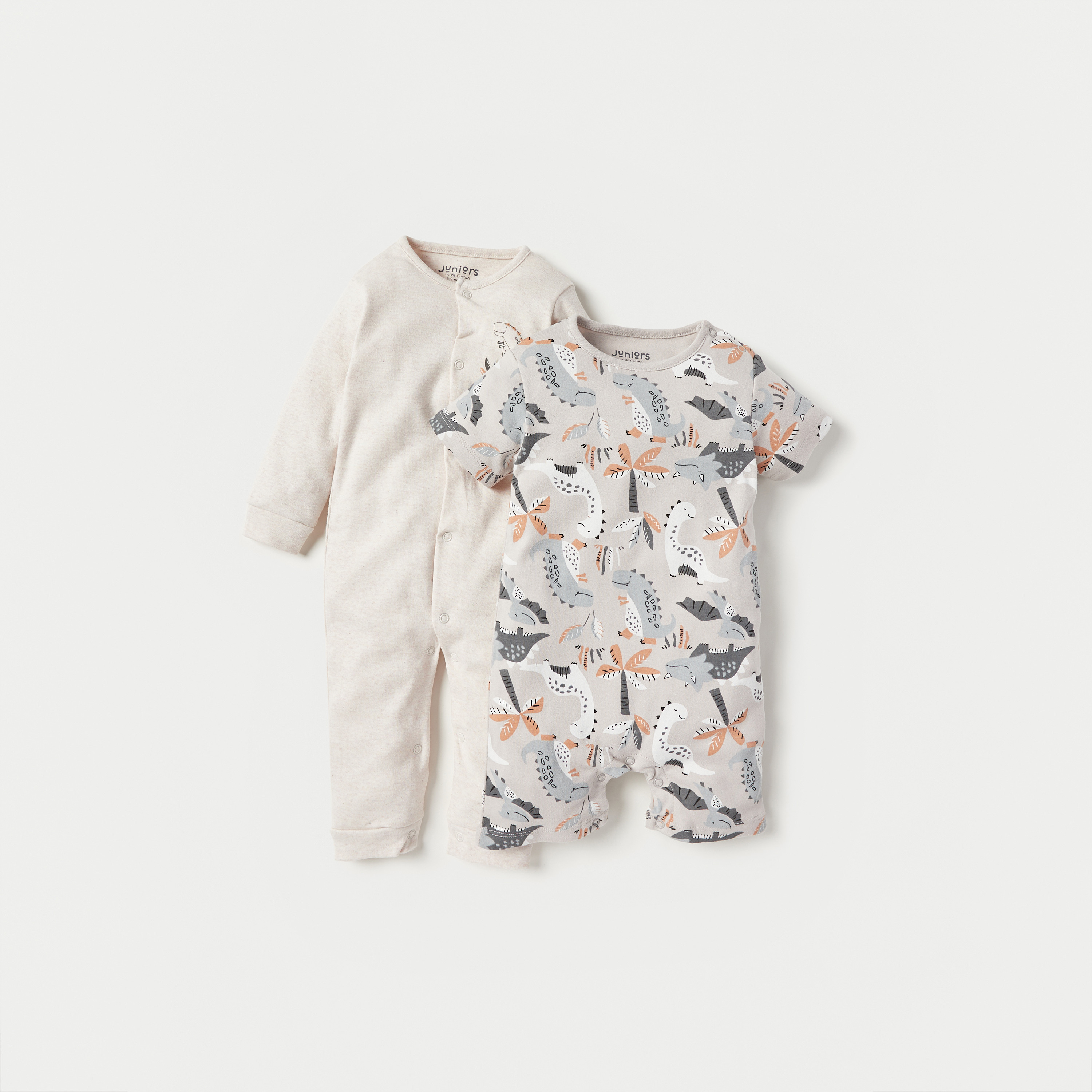 طقم بدلة نوم ورومبير بطبعة ديناصور من جونيورز-baby-boys-clothing-nightwear-sleepsuits-image-1