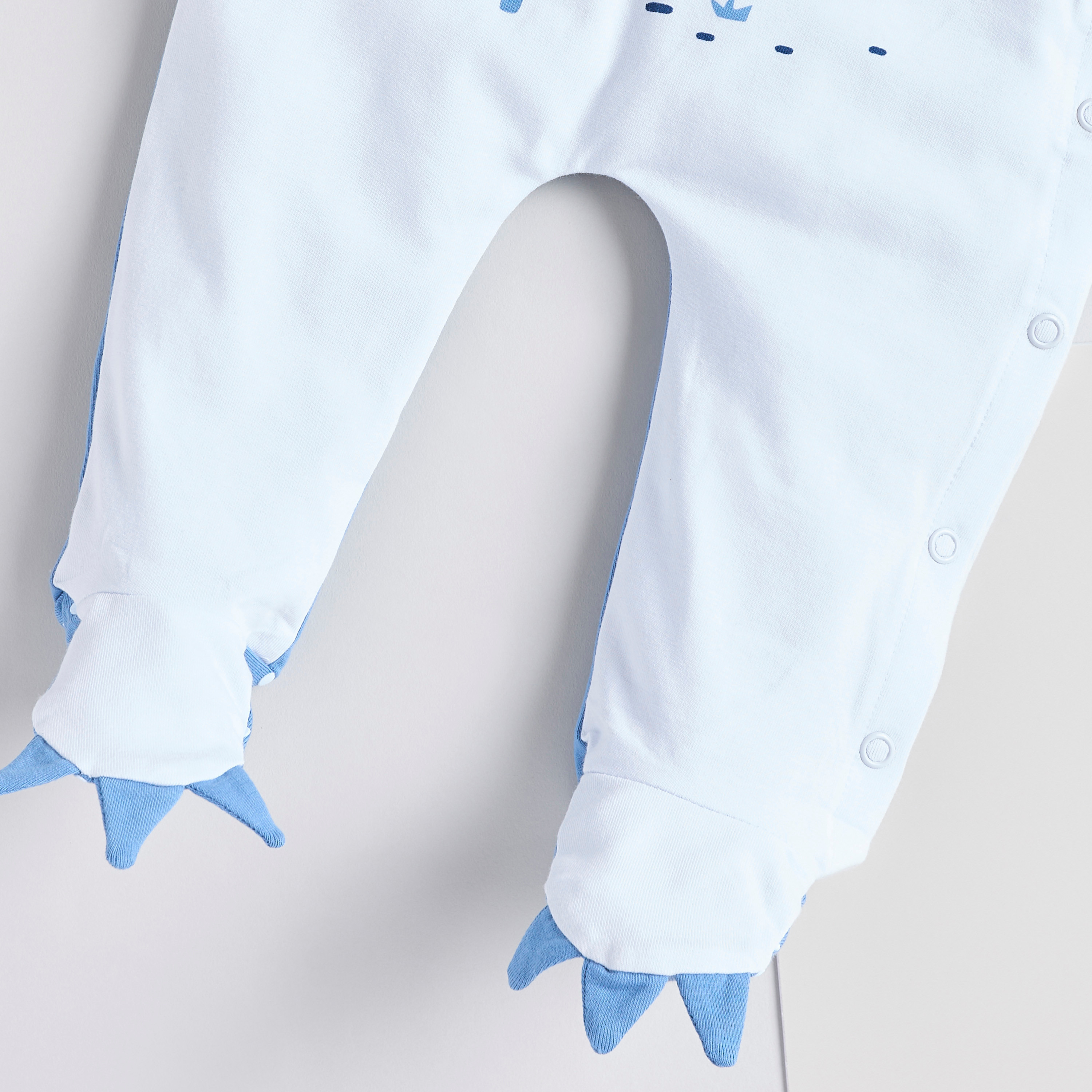 Juniors Dinosaur Print Closed Feet Sleepsuit with Button Closure-baby-boys-clothing-nightwear-sleepsuits-image-3