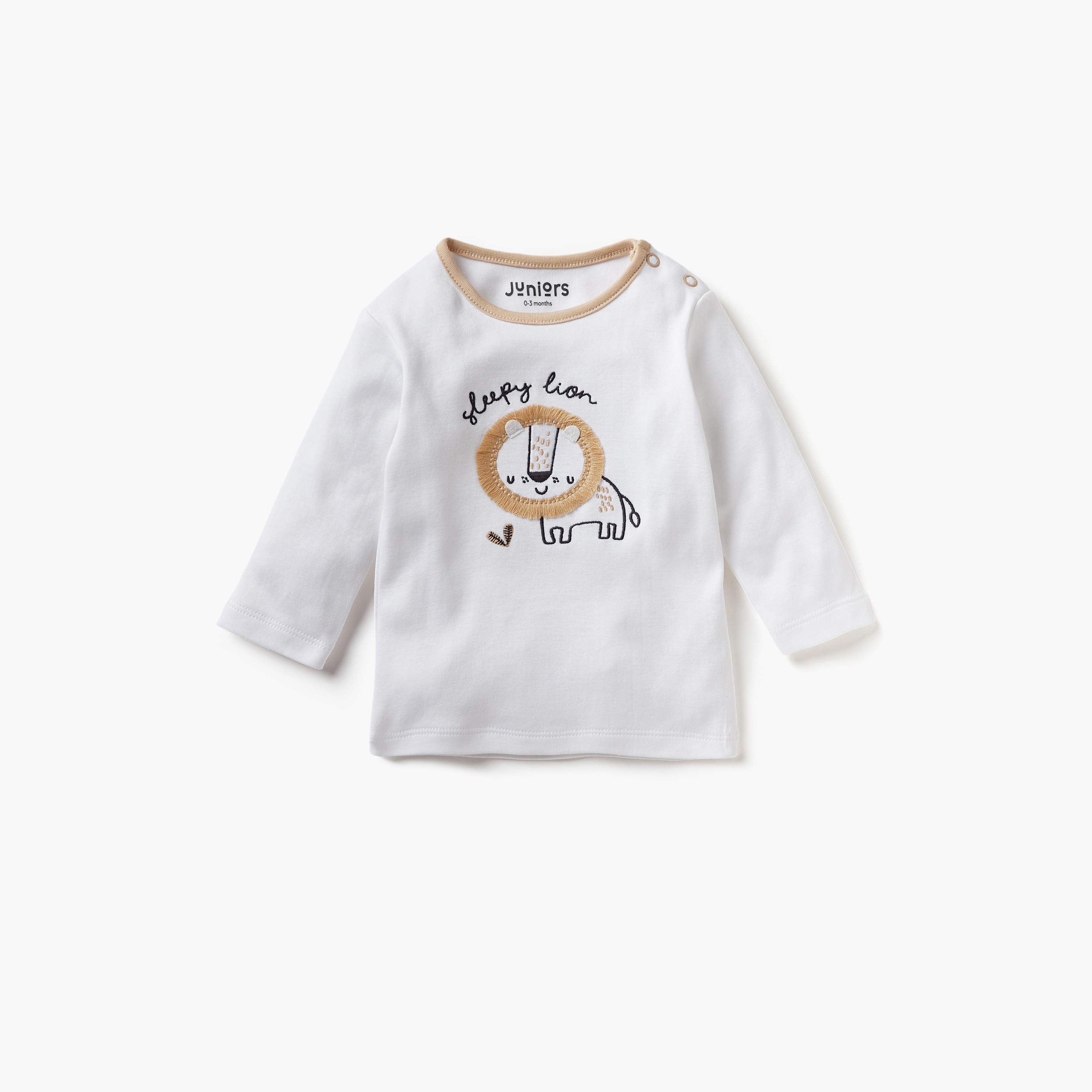 Juniors Animal Print T-shirt and Pyjama Set-baby-girls-clothing-nightwear-pyjamasets-image-2