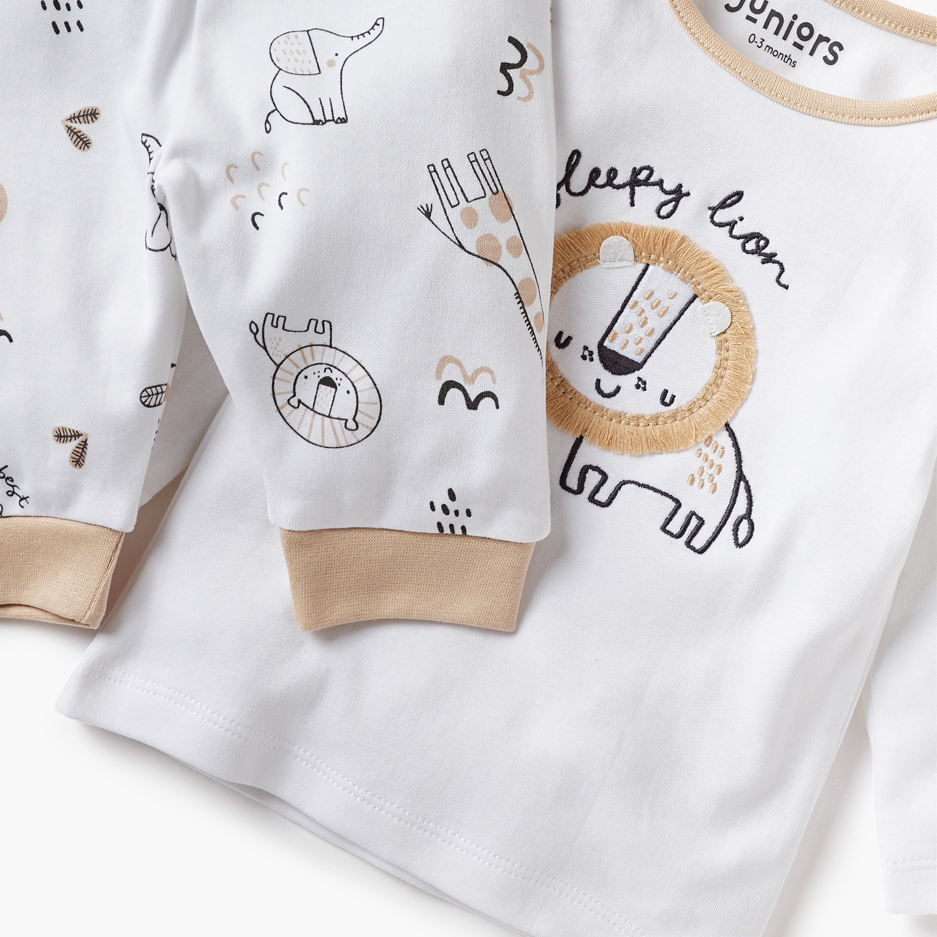 Juniors Animal Print T-shirt and Pyjama Set-baby-girls-clothing-nightwear-pyjamasets-image-5