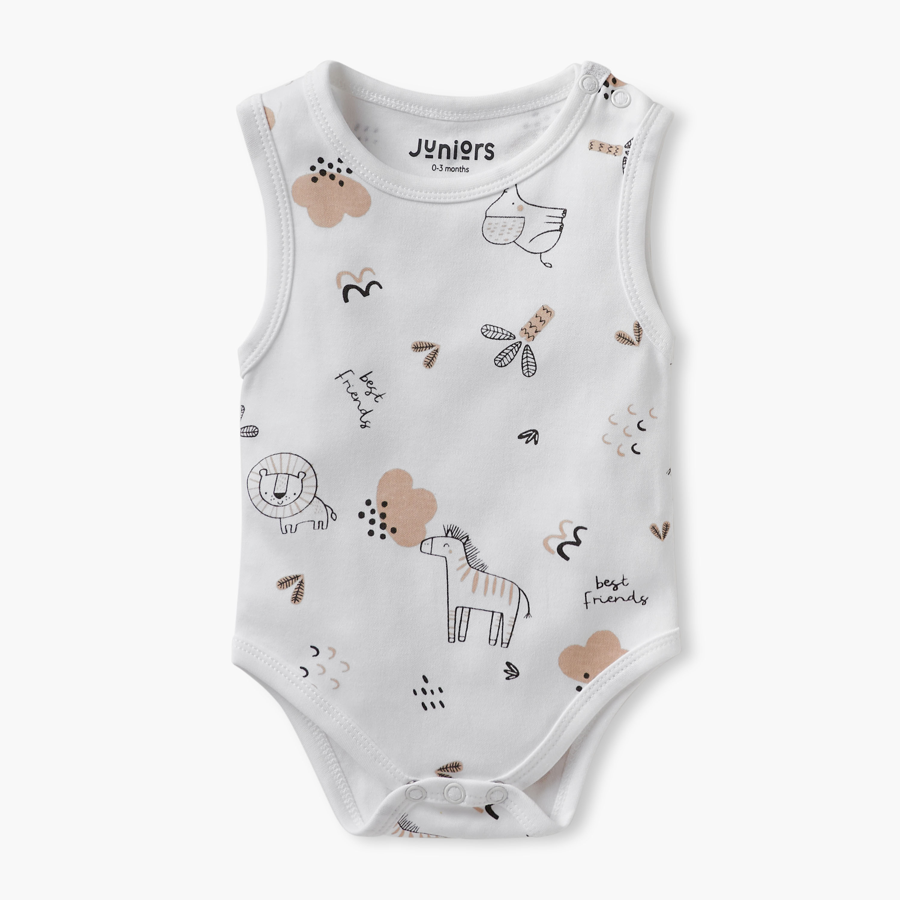 Juniors Assorted Sleeveless Bodysuit with Button Closure - Set of 2-baby-boys-clothing-bodysuits-image-2