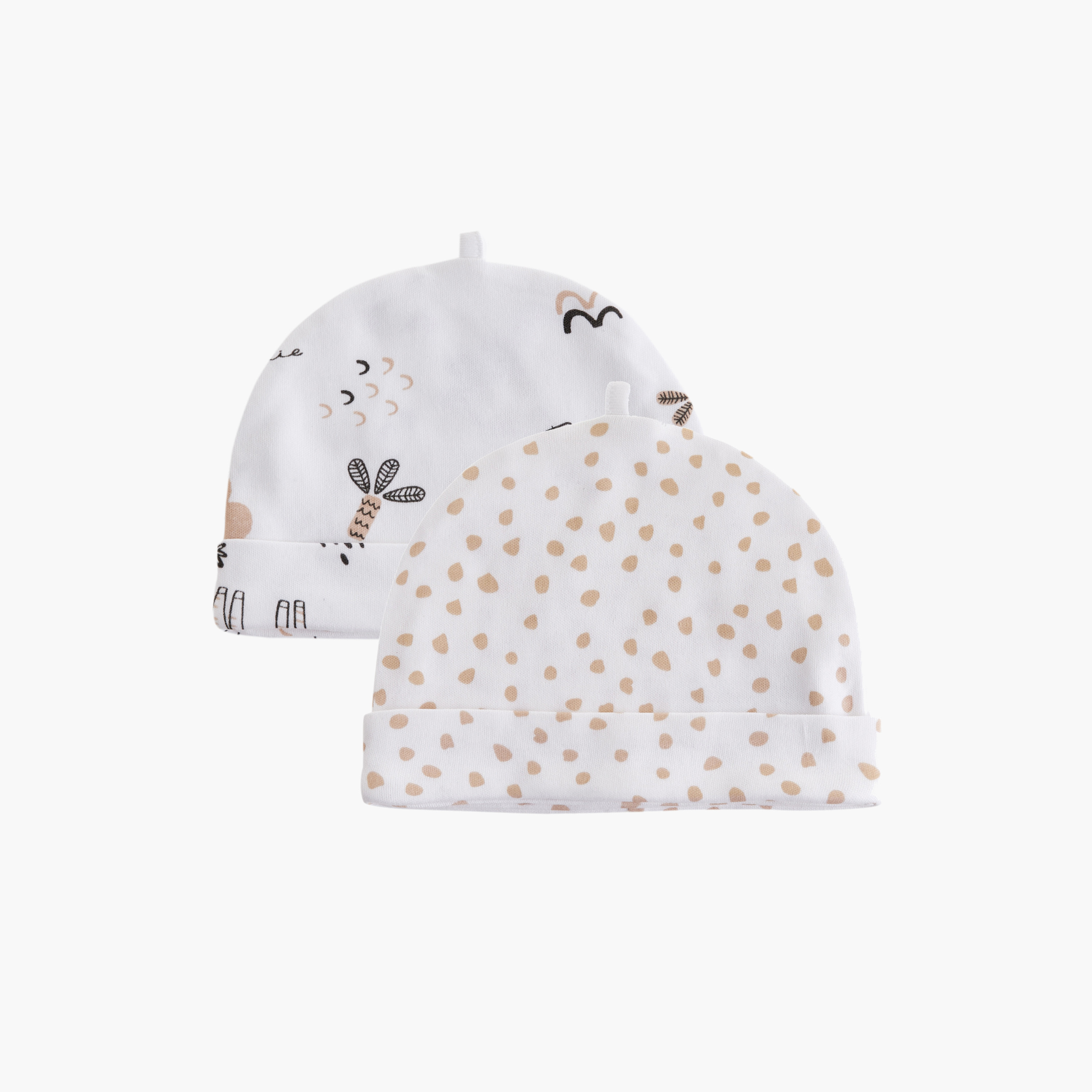 Juniors Printed Cap - Set of 2-baby-boys-accessories-caps-image-1