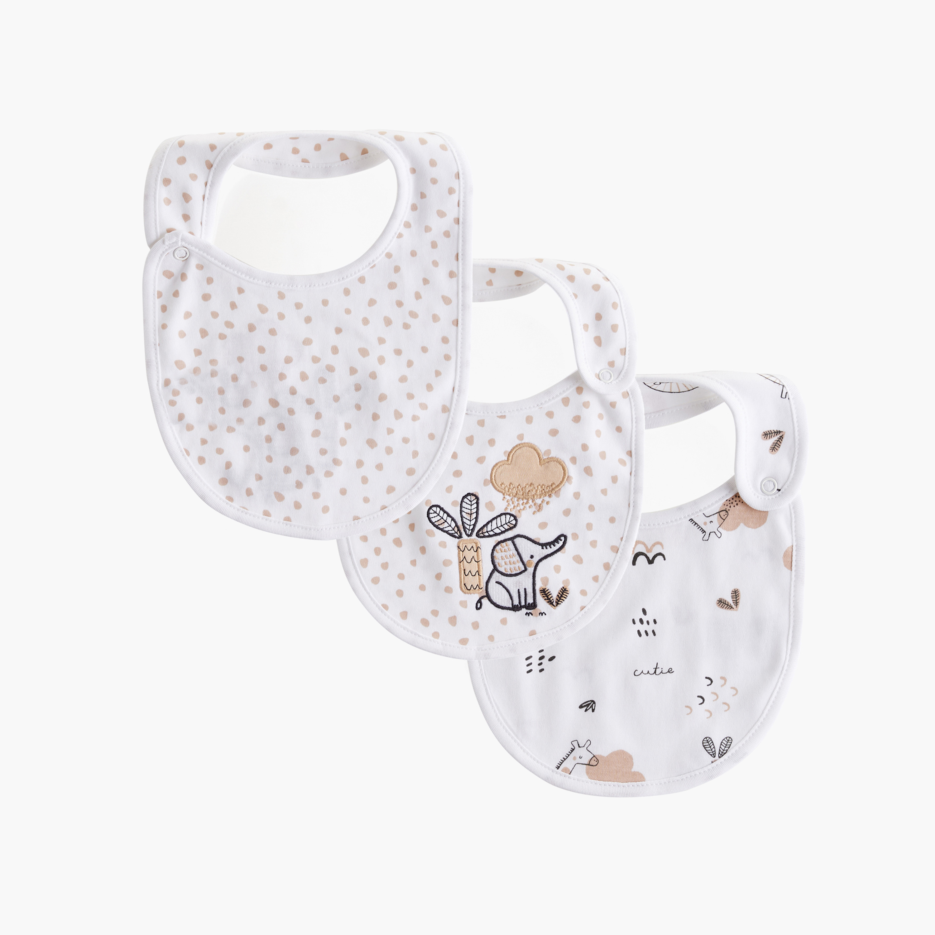 Juniors Printed Bib with Button Closure - Set of 2-baby-feeding-bibs-image-1