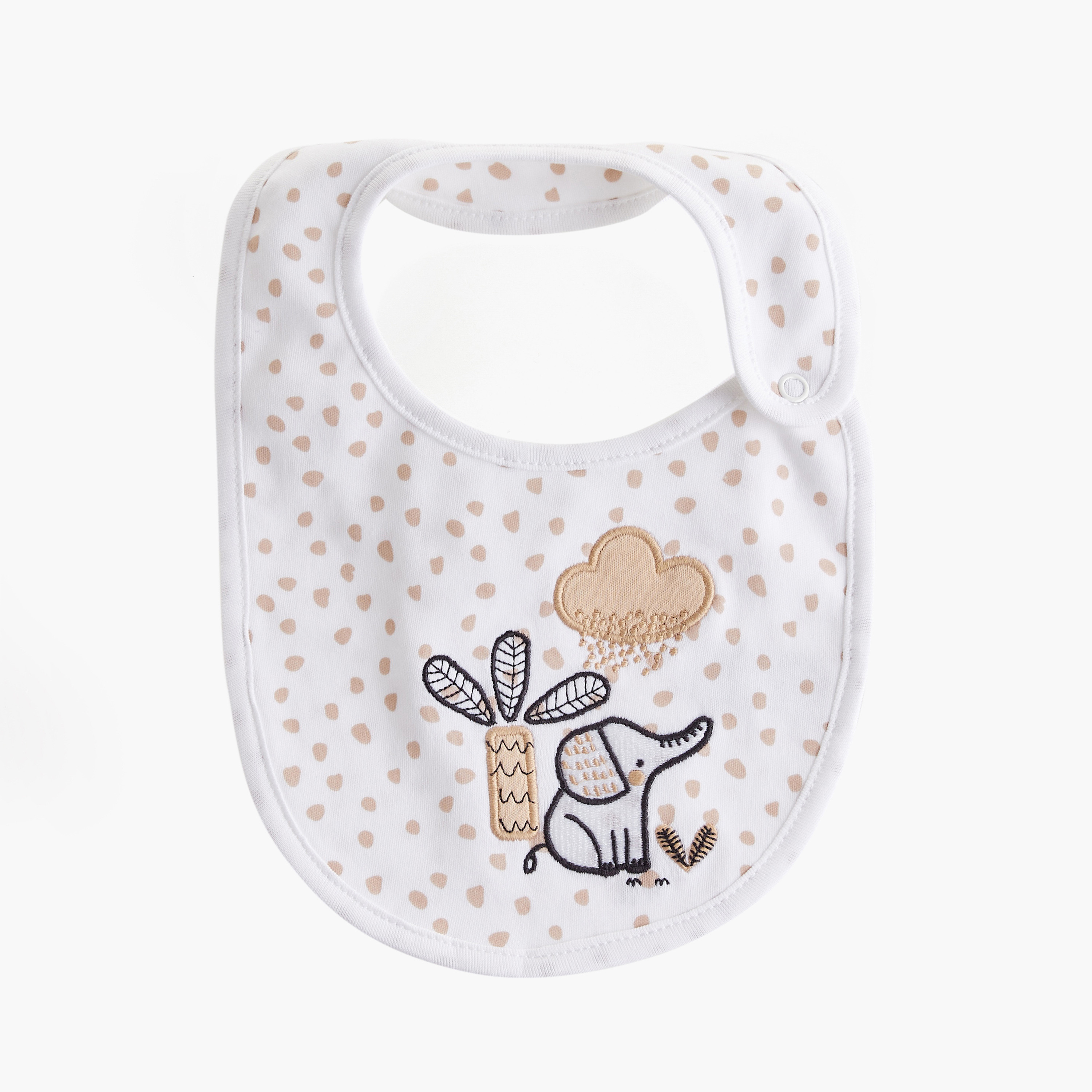 Juniors Printed Bib with Button Closure - Set of 2-baby-feeding-bibs-image-2