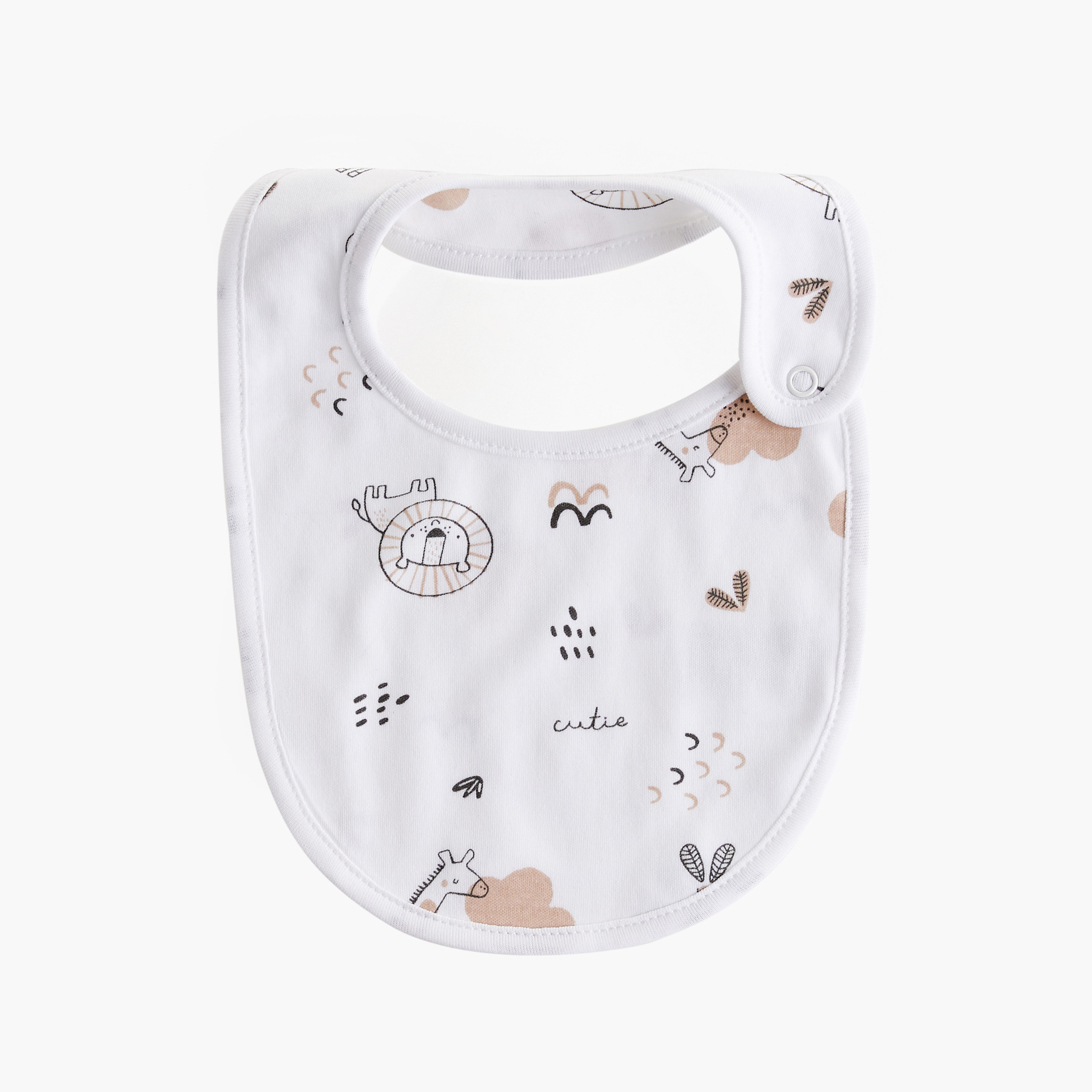 Juniors Printed Bib with Button Closure - Set of 2-baby-feeding-bibs-image-3