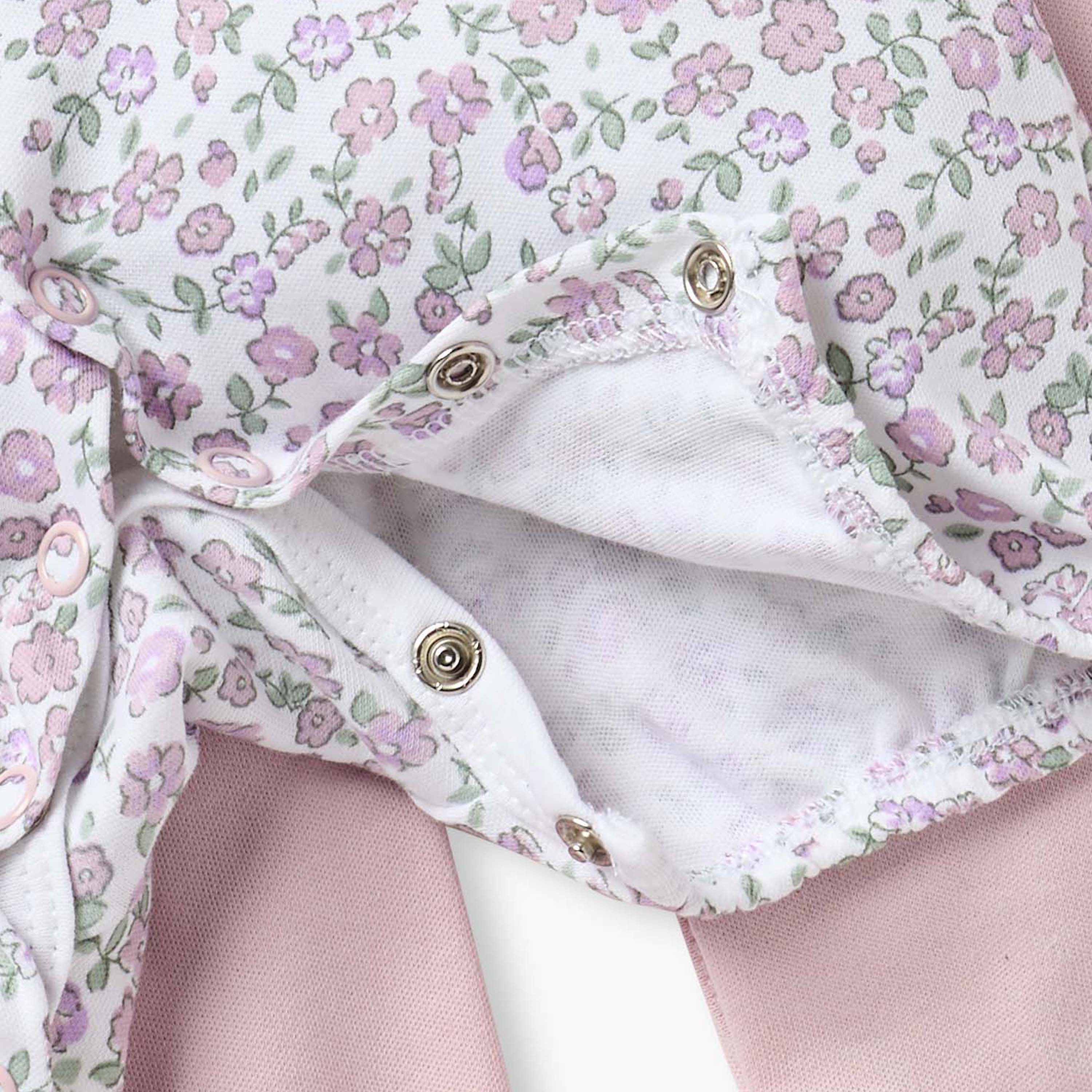 Juniors Floral Print Sleepsuit and Romper-baby-girls-clothing-nightwear-sleepsuits-image-7