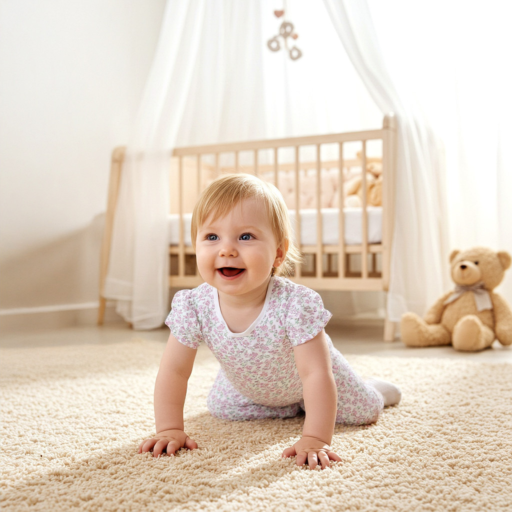 Juniors Floral Print Sleepsuit and Romper-baby-girls-clothing-nightwear-sleepsuits-image-8