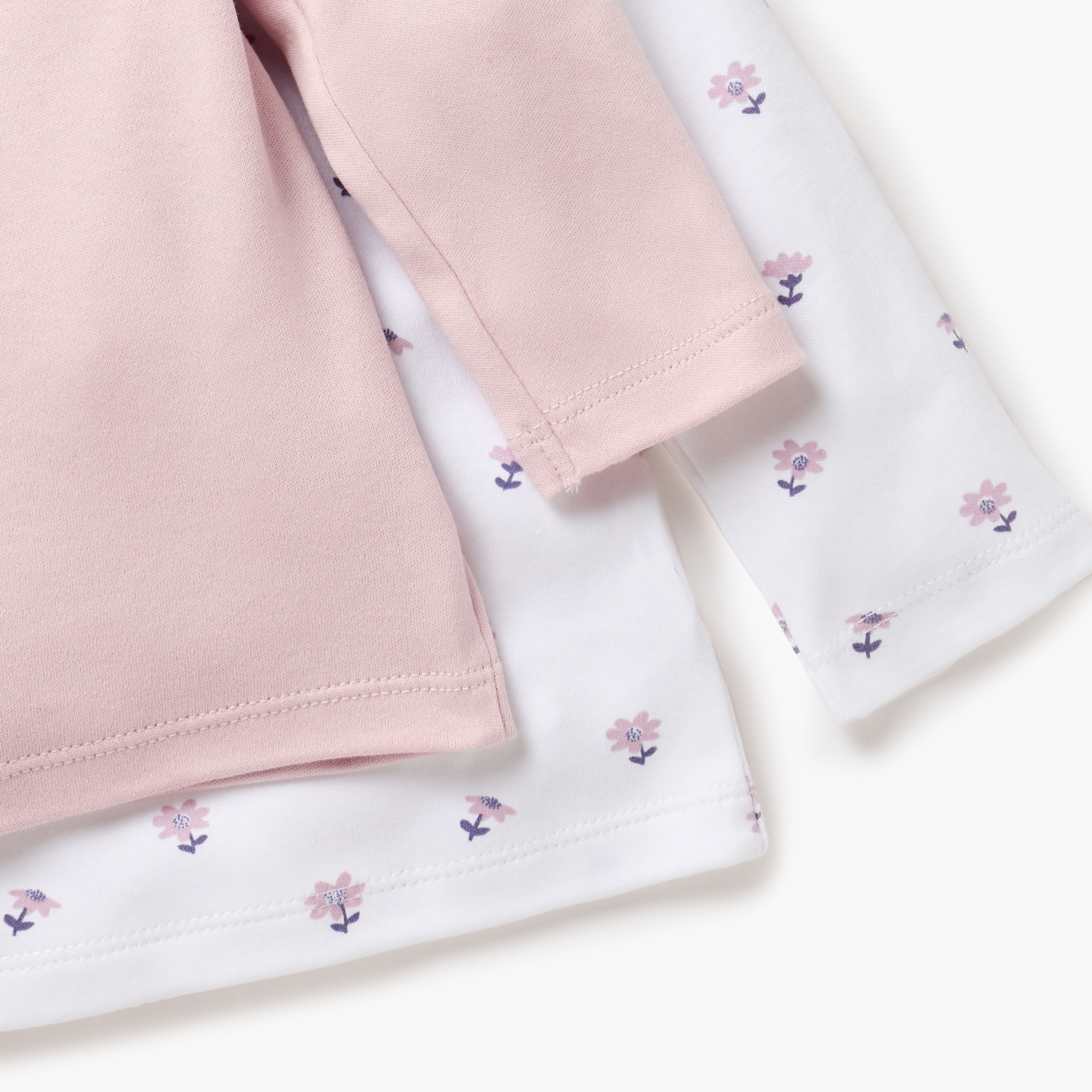Juniors Floral Print T-shirt with Long Sleeves - Set of 2-baby-girls-clothing-nightwear-pyjamasets-image-5