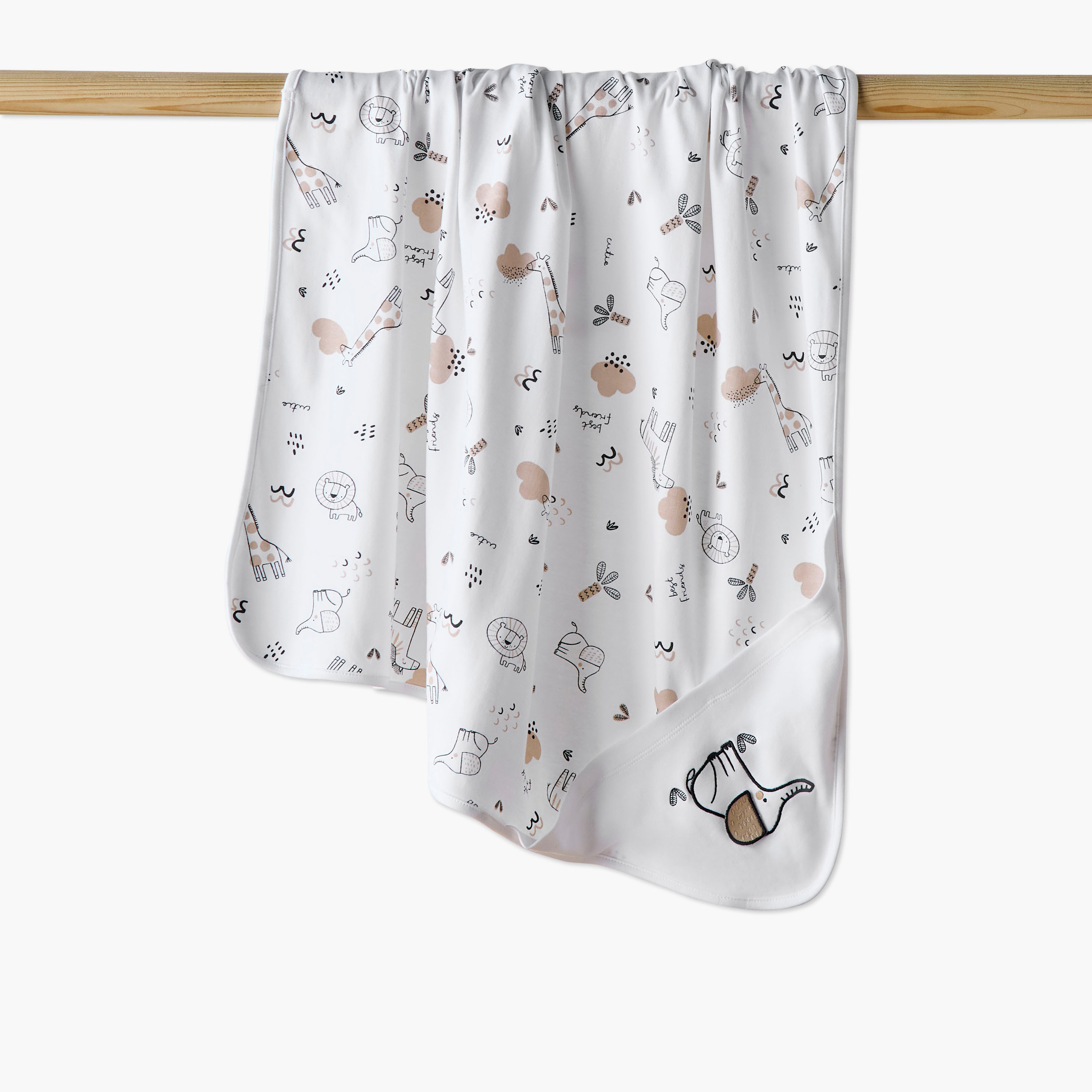 Juniors Animal Print Receiving Blanket-baby-nursery-blanketsandswaddles-receivingblankets-image-1