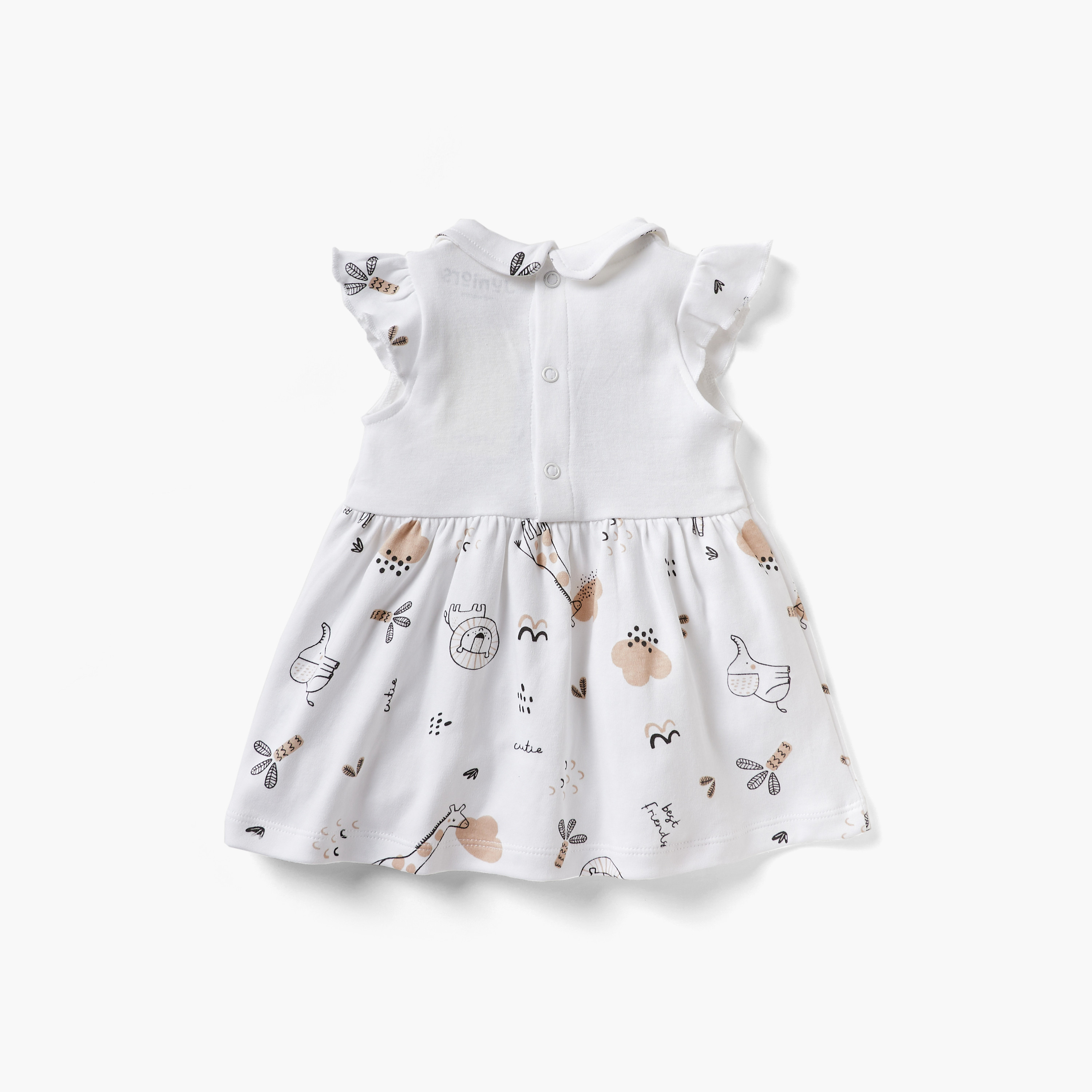 Juniors Animal Print A-line Dress with Collar and Short Sleeves-baby-girls-clothing-dressesandjumpsuits-image-2