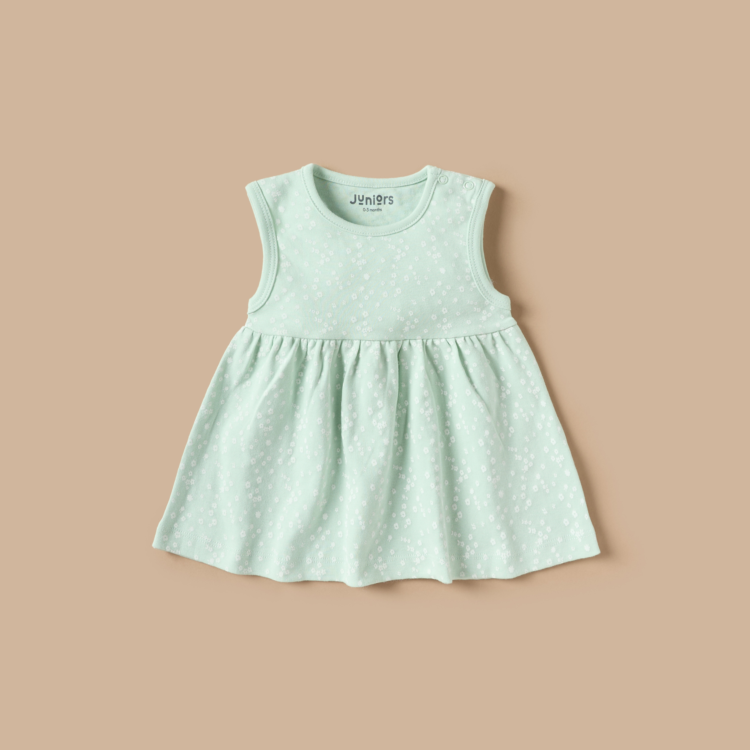 Juniors Printed A-line Dress with Round Neck - Set of 2-baby-girls-clothing-dressesandjumpsuits-image-3